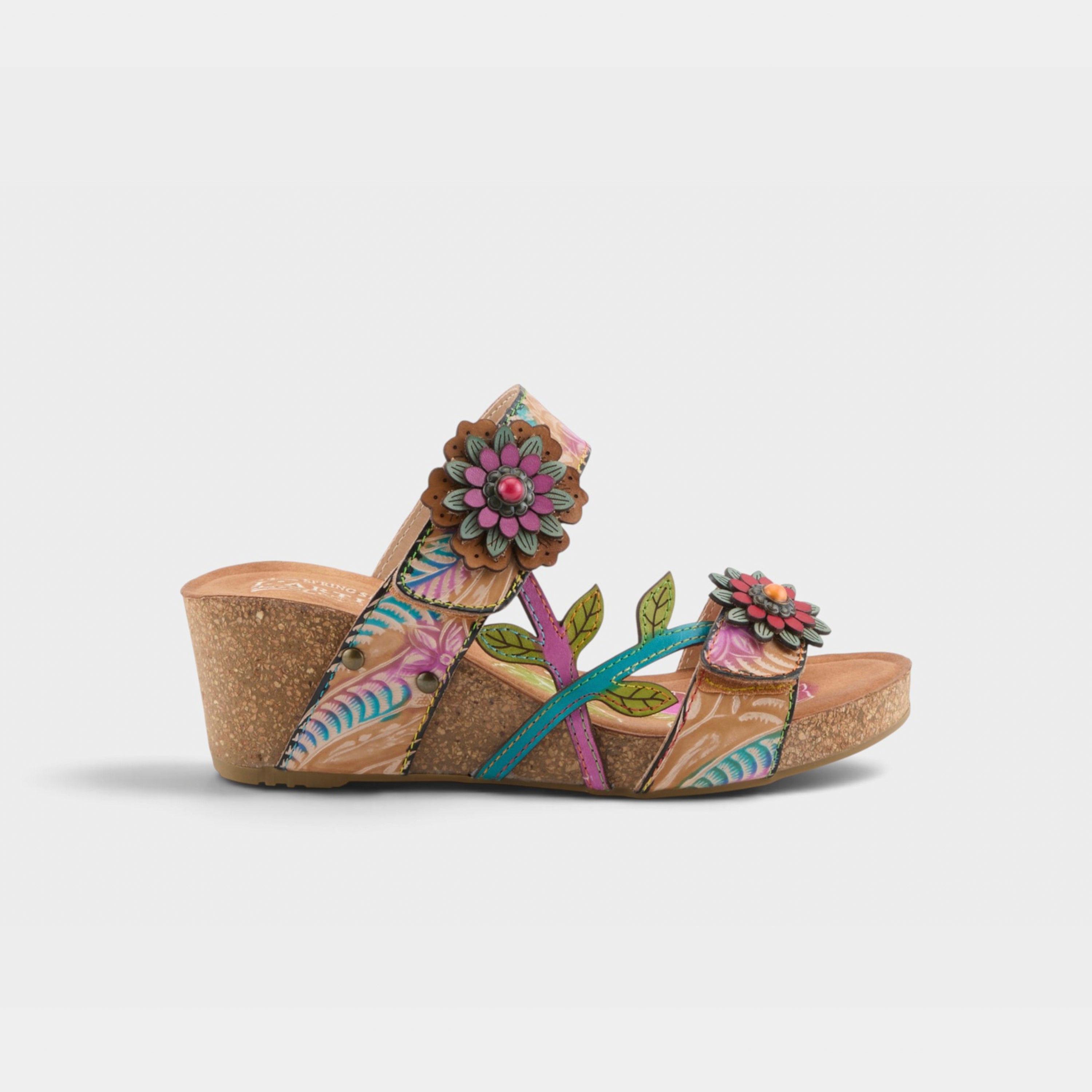 L'Artiste Moai sandals in Tan Multi, hero view
