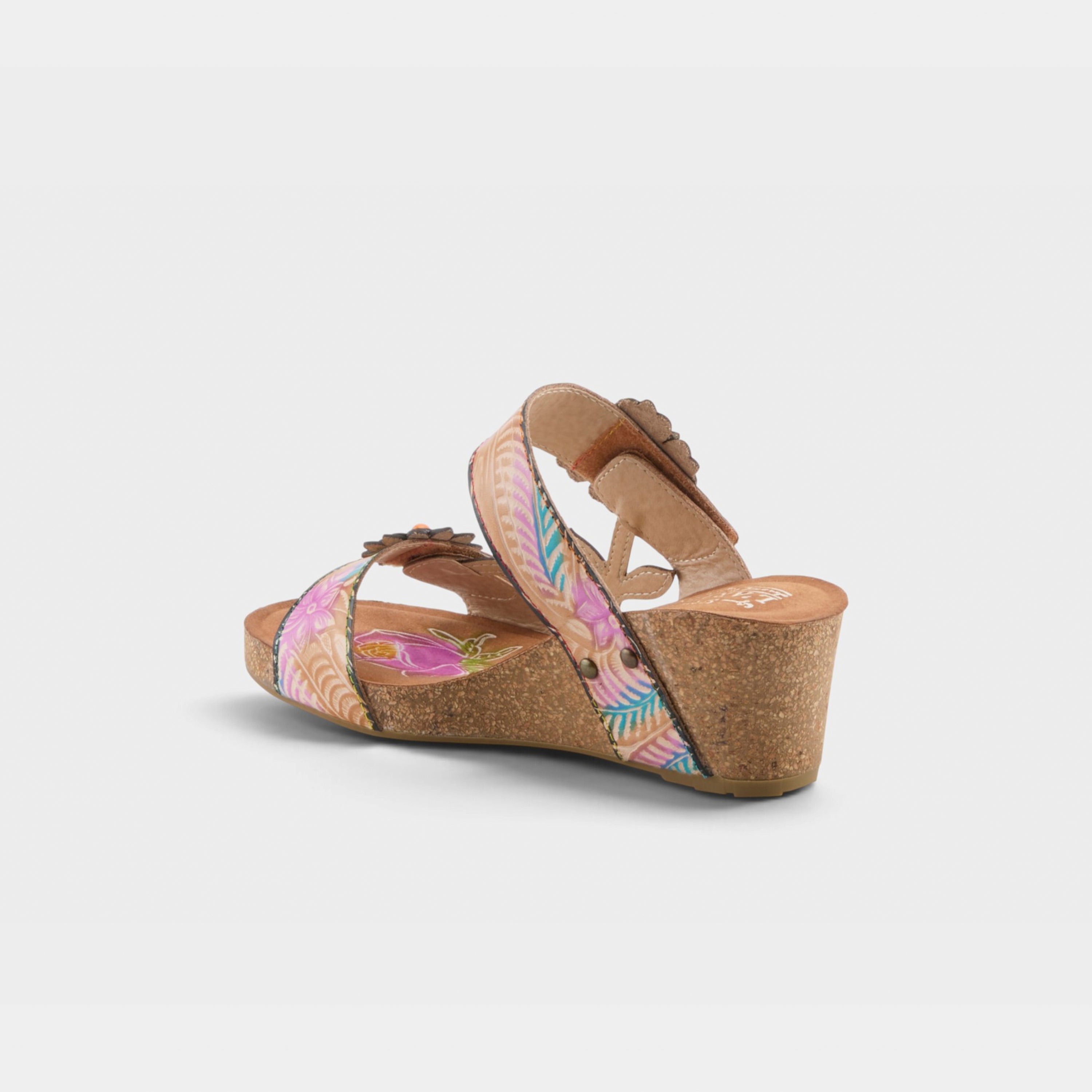 L'Artiste Moai sandals in Tan Multi, alternate angle view