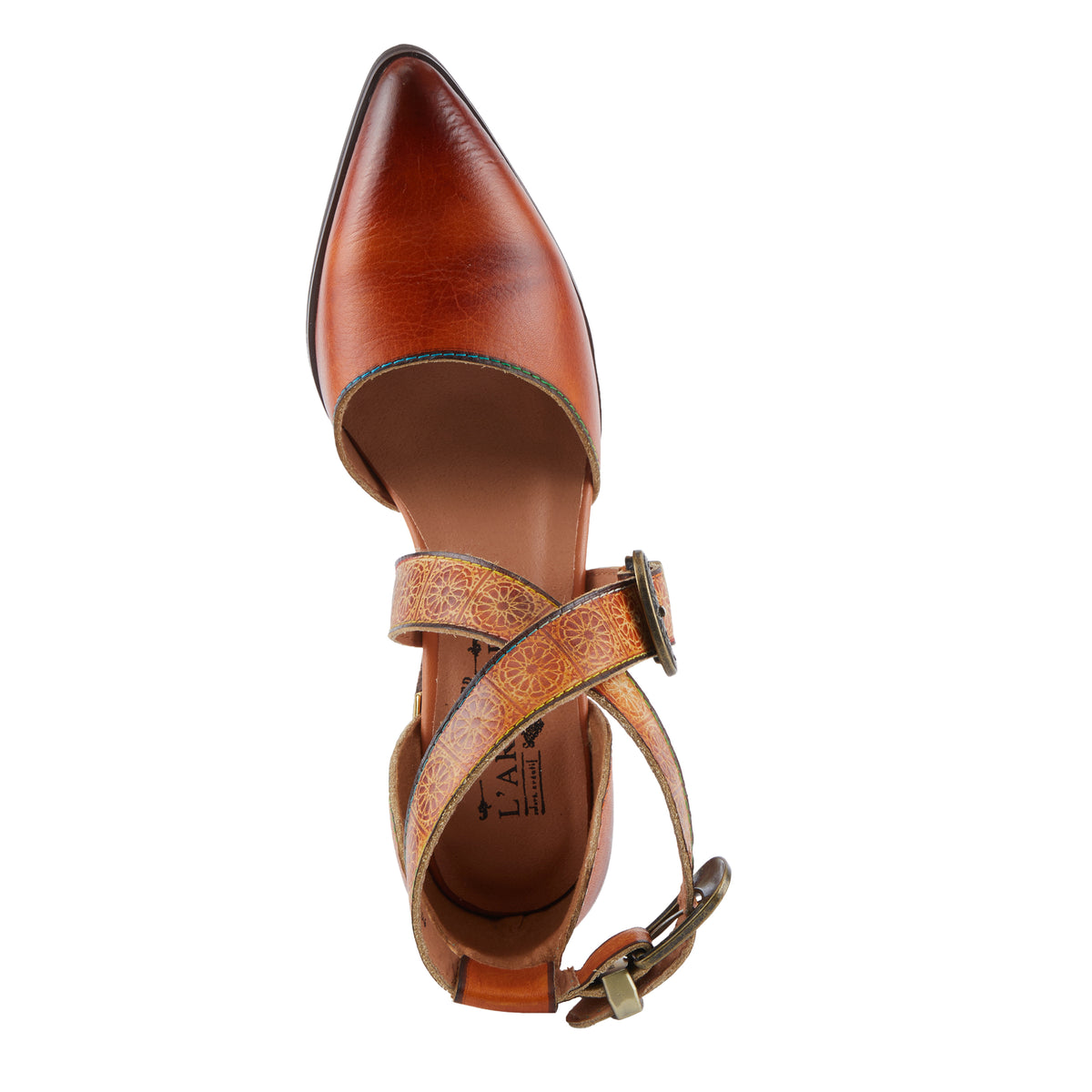 L'Artiste L'ARTISTE MODELISTA SHOES shoe in camel multi with handcrafted leather design