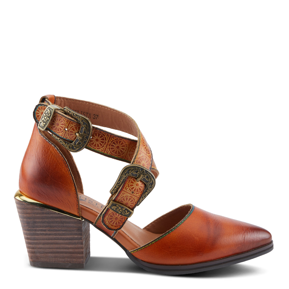 L'Artiste L'ARTISTE MODELISTA SHOES shoe in camel multi with handcrafted leather design