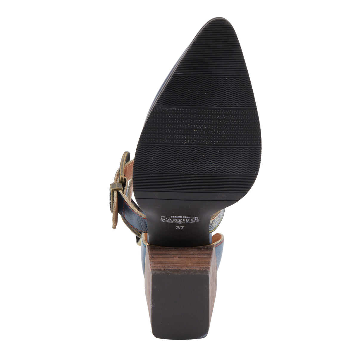 L'Artiste L'ARTISTE MODELISTA SHOES shoe in navy multi with handcrafted leather design