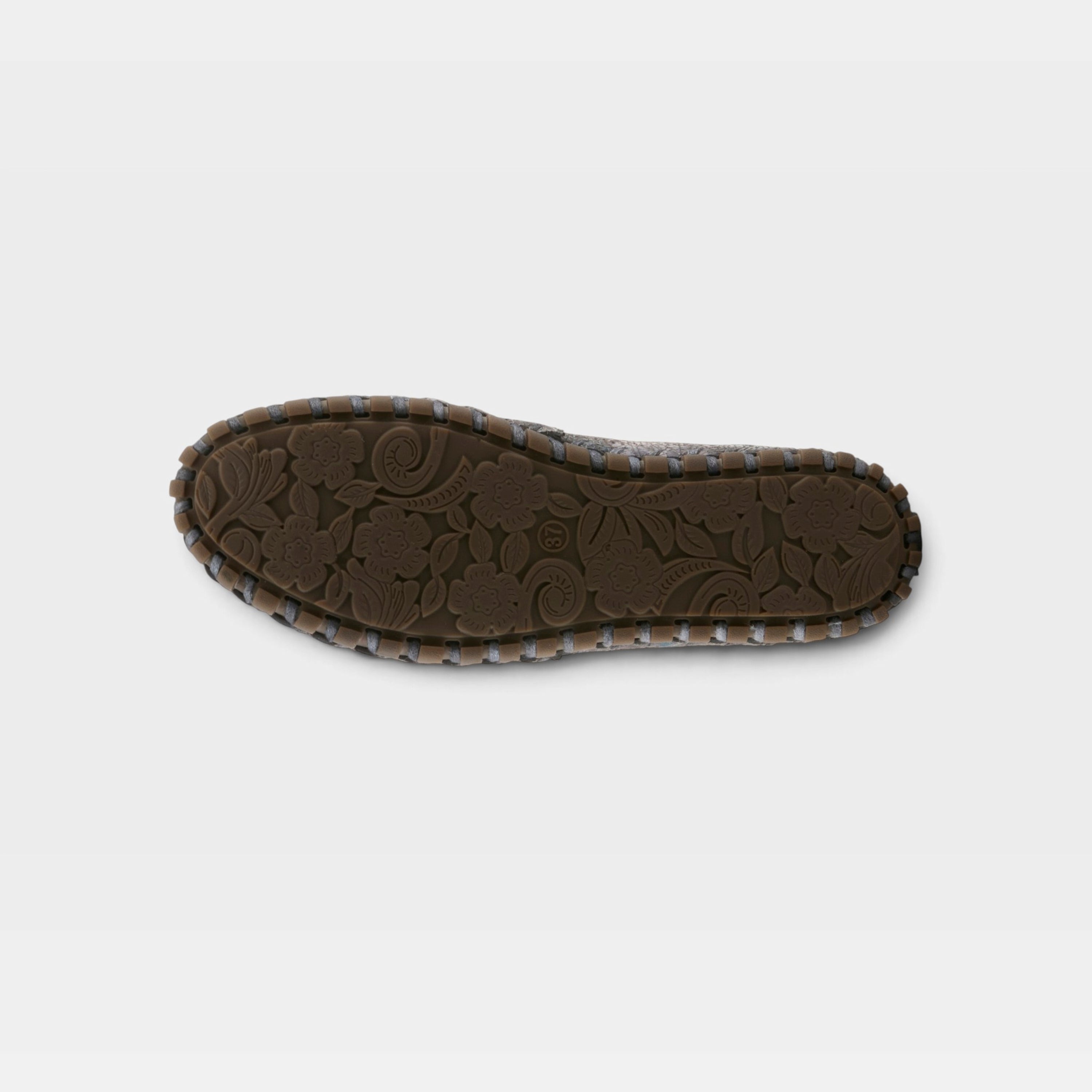 L'Artiste Modesty-Flow shoes in Blue Multi, outsole view