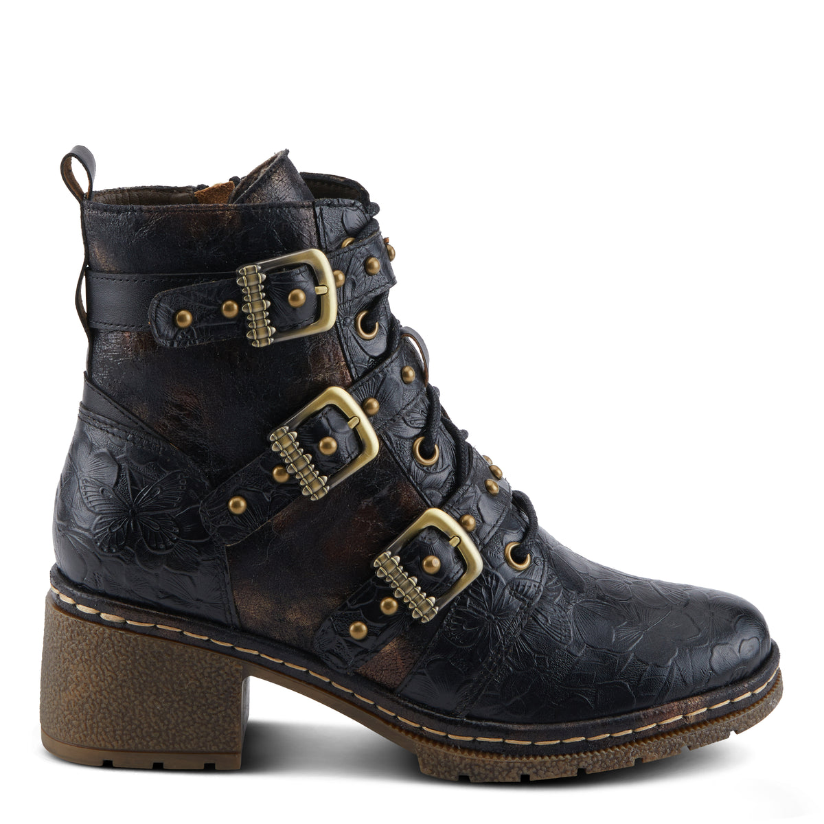 L'Artiste L'ARTISTE MOONLIT BOOTS boot in black multi with handcrafted leather design