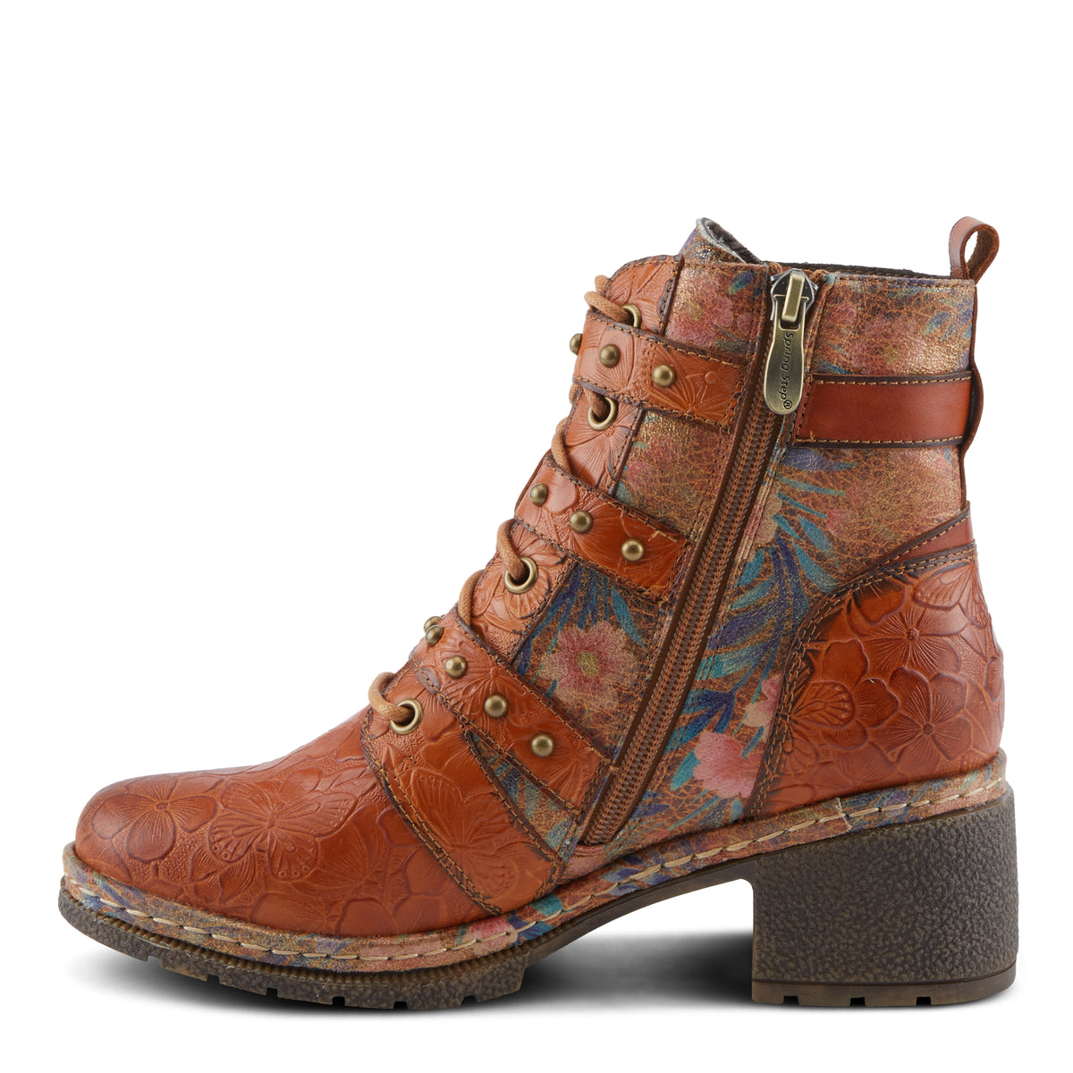 L'Artiste L'ARTISTE MOONLIT BOOTS boot in camel multi with handcrafted leather design