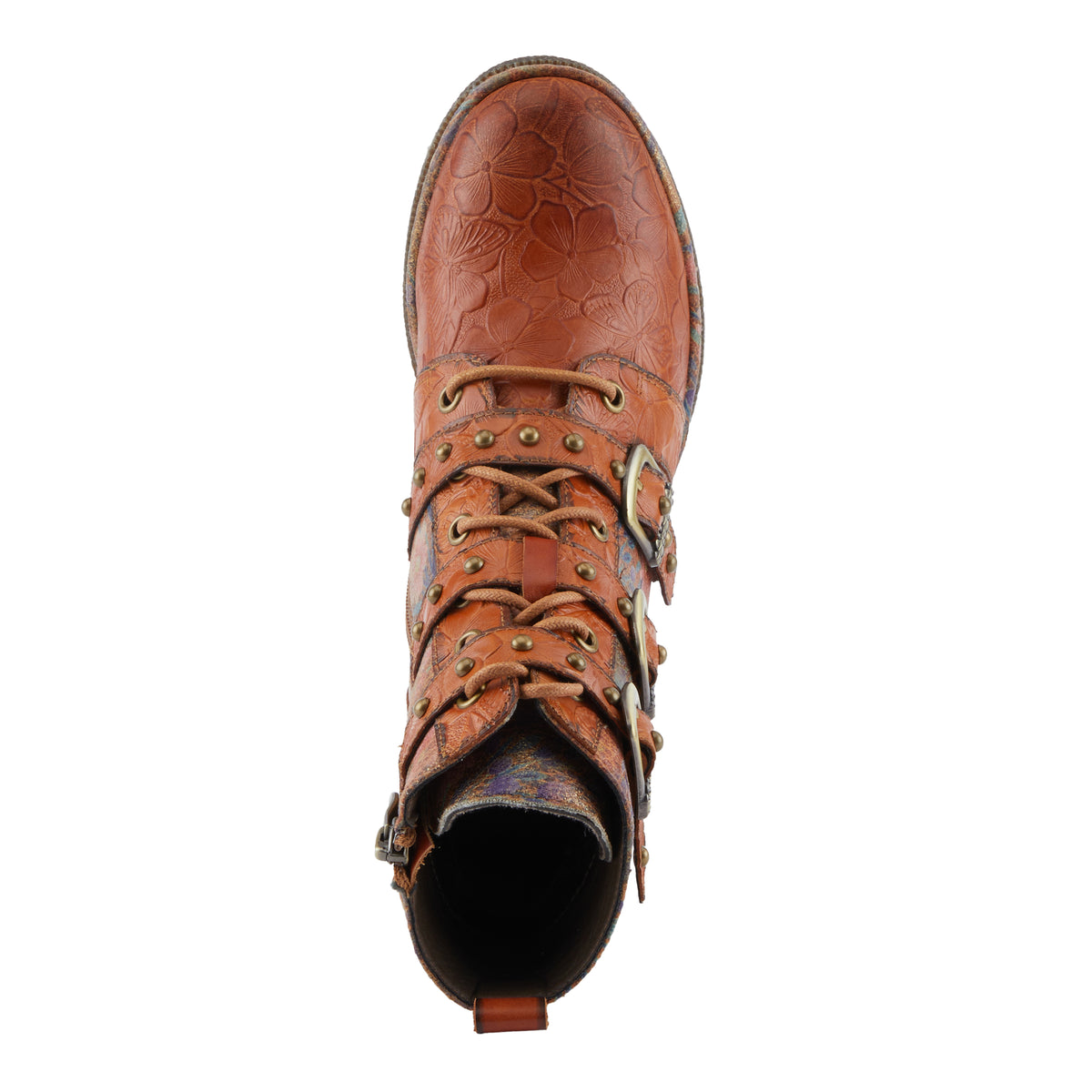 L'Artiste L'ARTISTE MOONLIT BOOTS boot in camel multi with handcrafted leather design