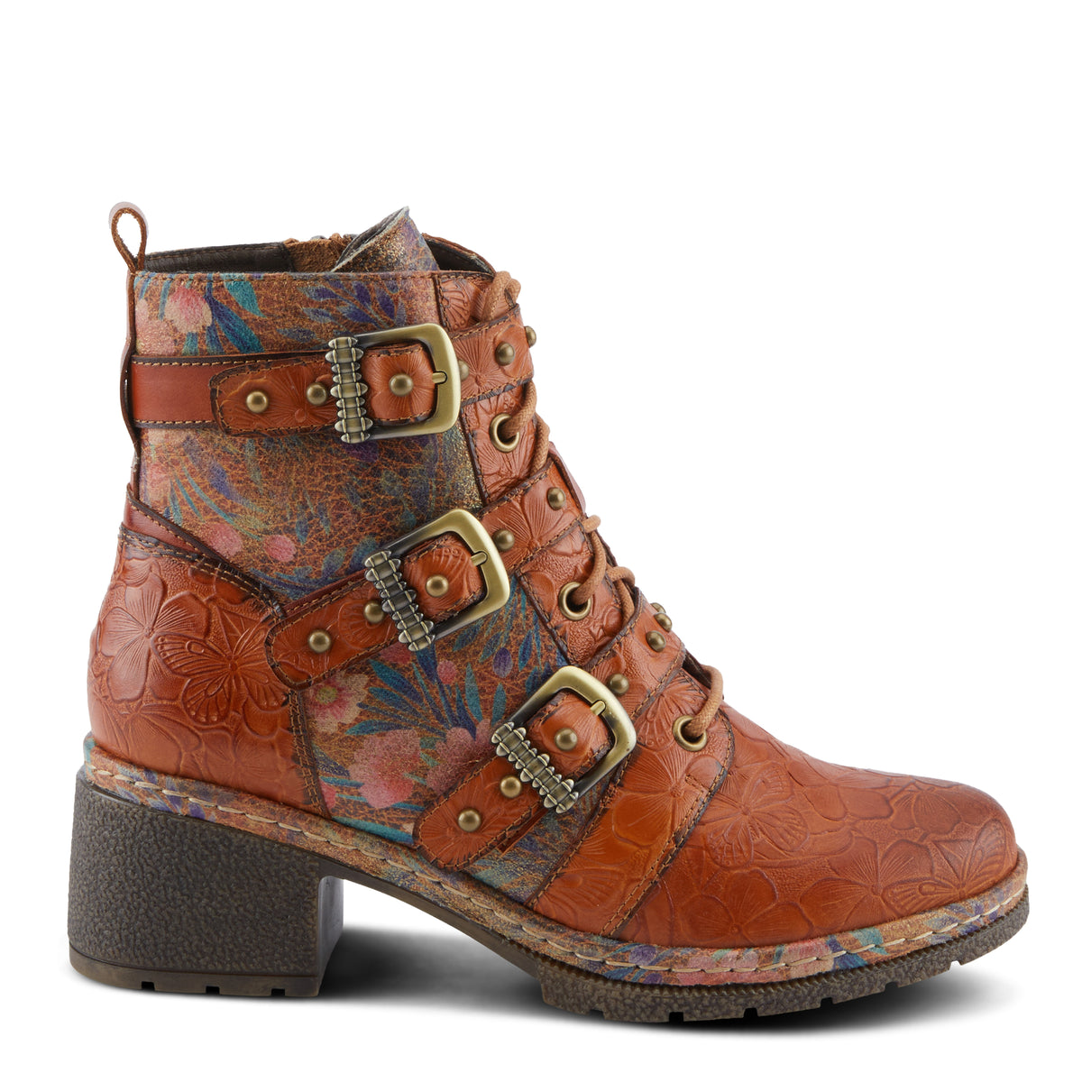 L'Artiste L'ARTISTE MOONLIT BOOTS boot in camel multi with handcrafted leather design