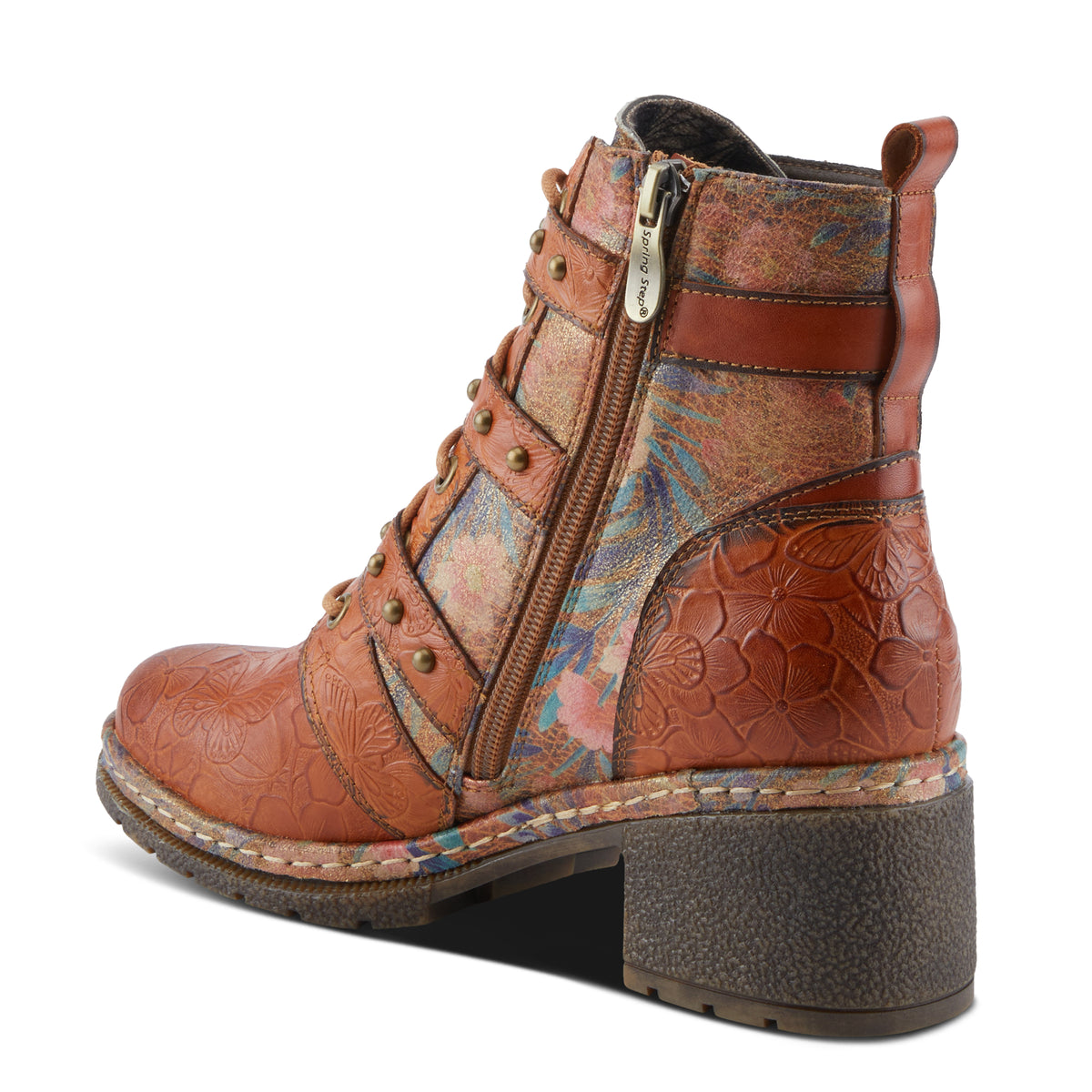 L'Artiste L'ARTISTE MOONLIT BOOTS boot in camel multi with handcrafted leather design