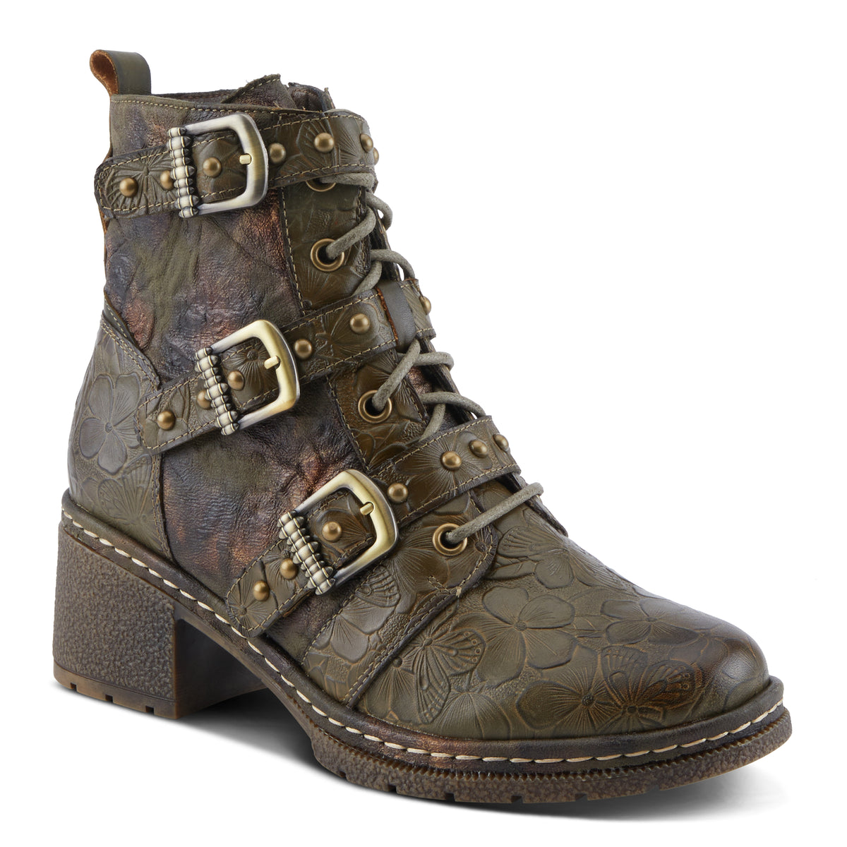 L'Artiste L'ARTISTE MOONLIT BOOTS boot in camel multi with handcrafted leather design