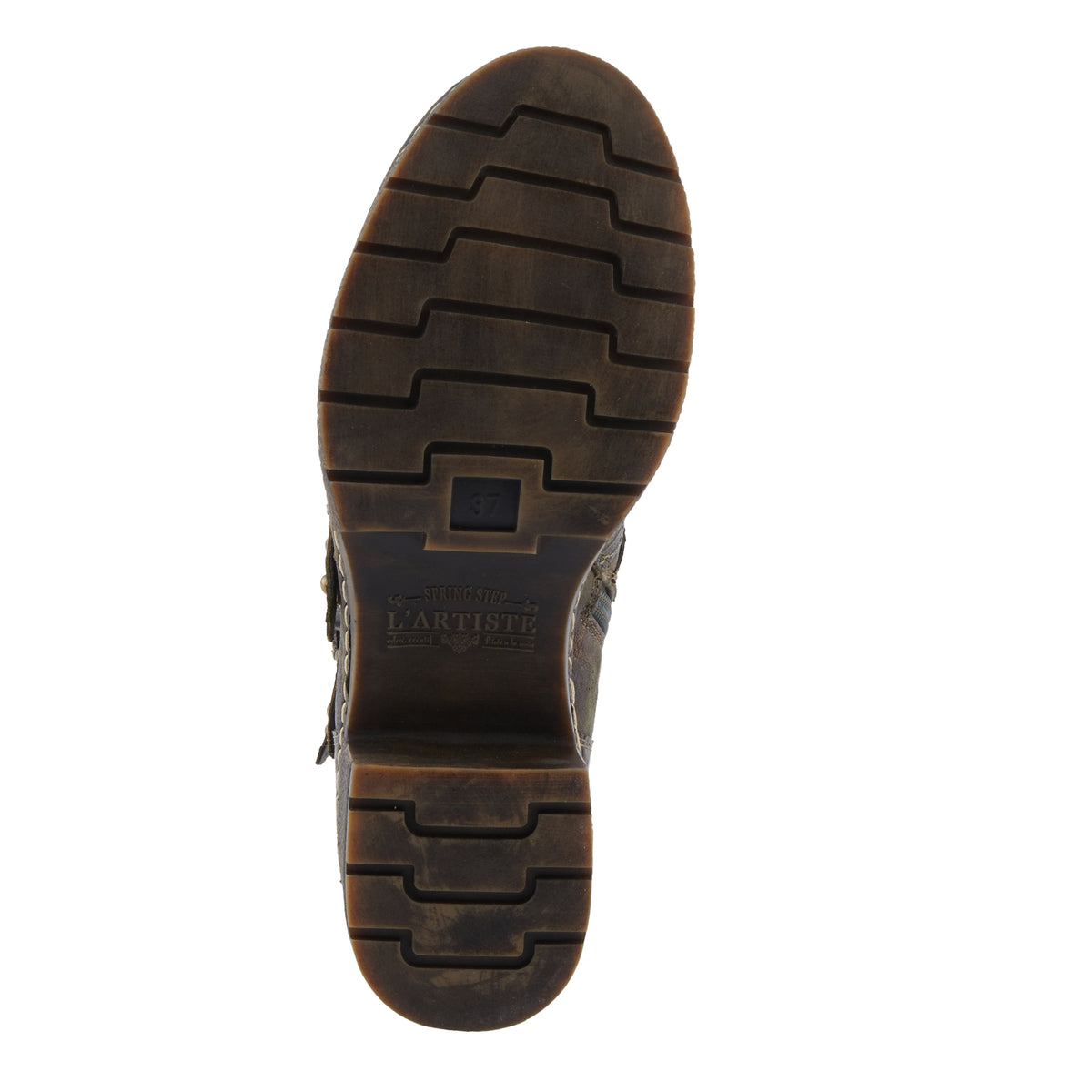 L'Artiste L'ARTISTE MOONLIT BOOTS boot in olive multi with handcrafted leather design