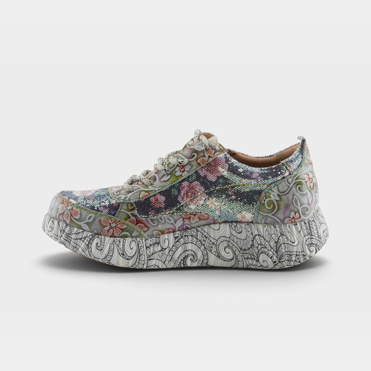 L'Artiste Motion sneakers in Grey Multi, side view