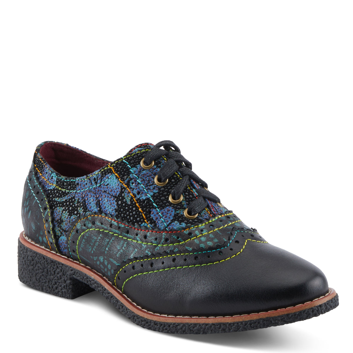 NEW L\'ARTISTE men\'s muggiasti dot oxford shoes in black multi L main image 4
