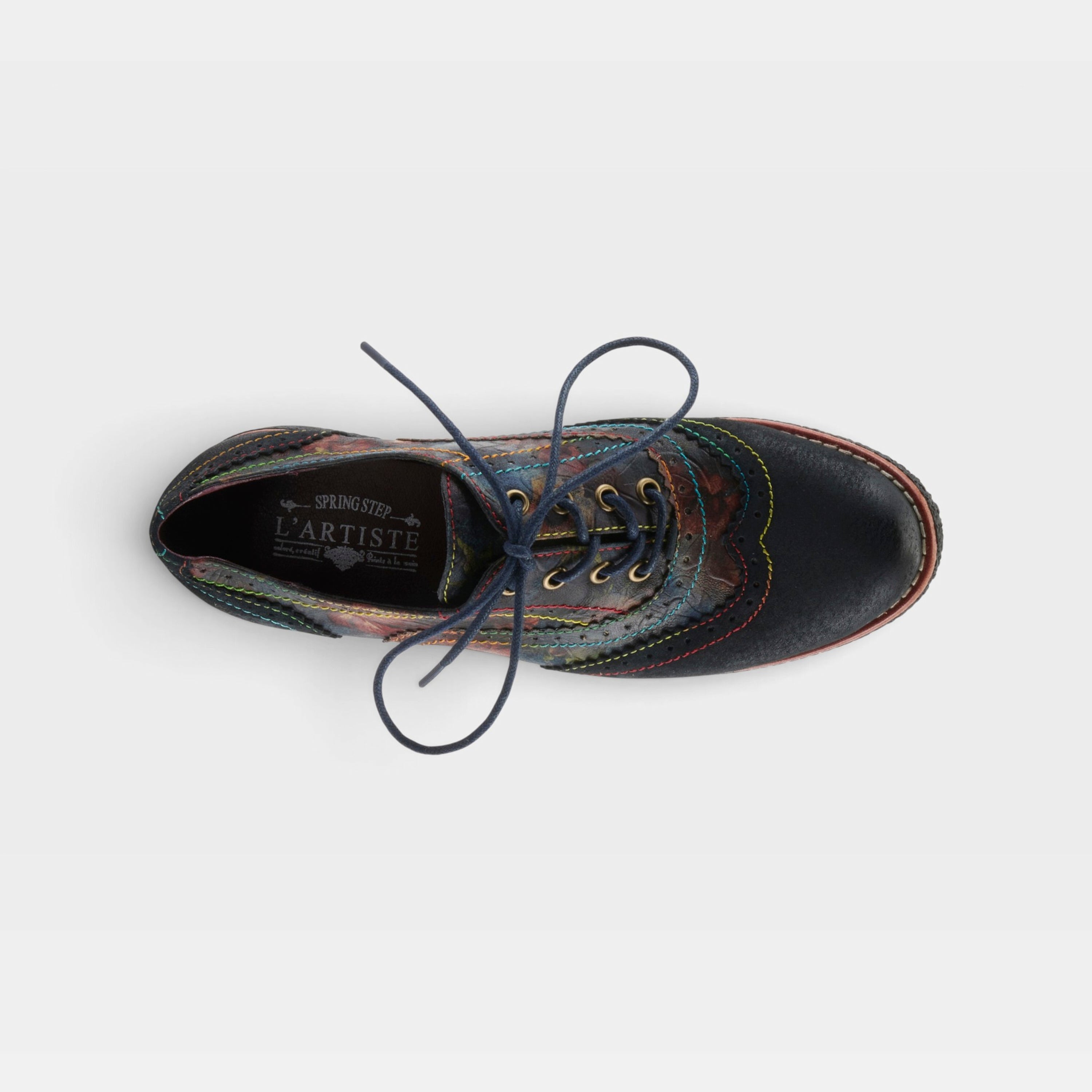 L'Artiste Muggiasti-Vinty shoes in Black Multi, top view