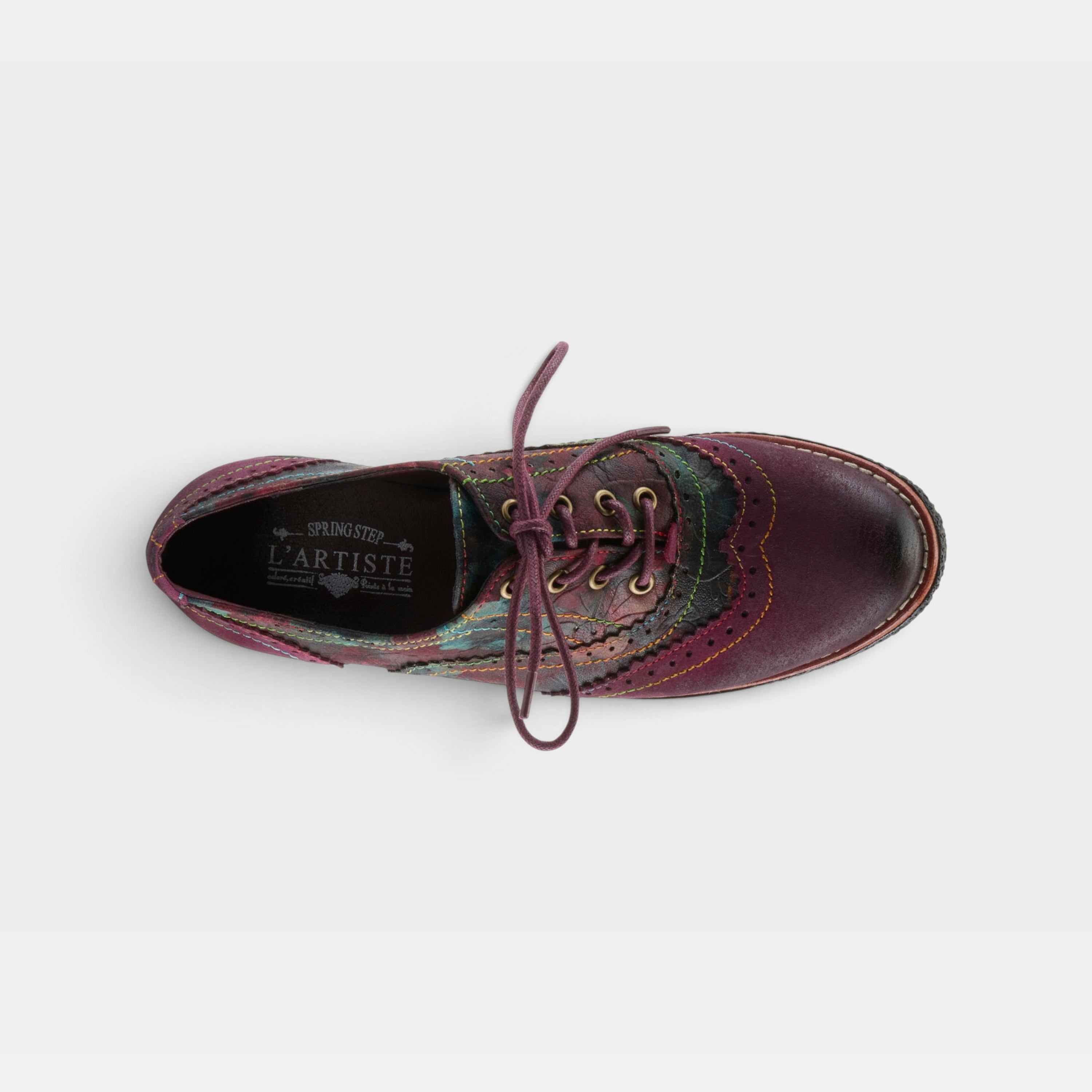 L'Artiste Muggiasti-Vinty shoes in Bordeaux Multi, top view