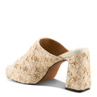 Azura Mustbeluv women's slide sandal in beige multi with raffia upper