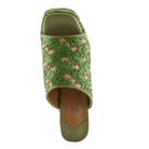 Azura Mustbeluv women's slide sandal in beige multi with raffia upper