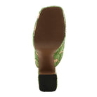Azura Mustbeluv women's slide sandal in beige multi with raffia upper