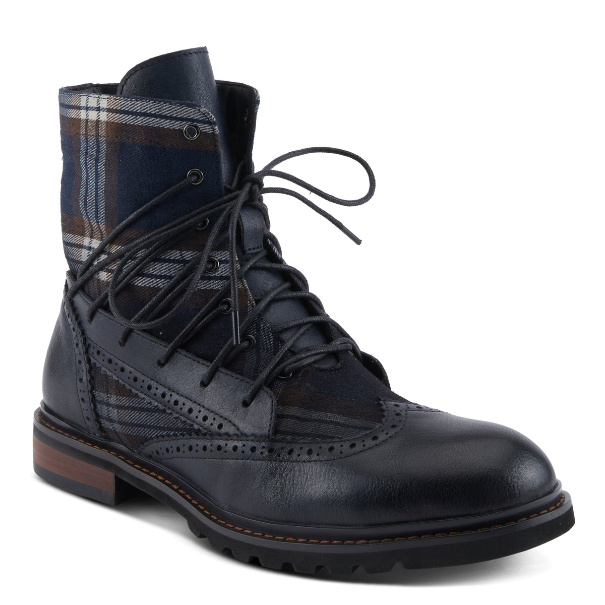 L'Artiste L'ARTISTE MEN MYLES BOOTS boot in chocolate multi with handcrafted leather design