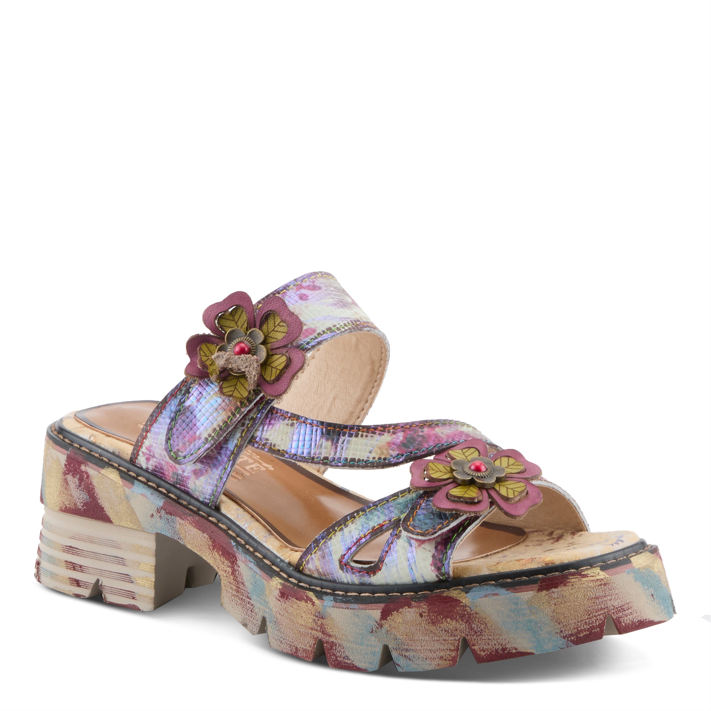 シュガーリィーカーニバル アンブレラ L'Artiste Myrina Platform Chunky Sandals - Spring Step Shoes