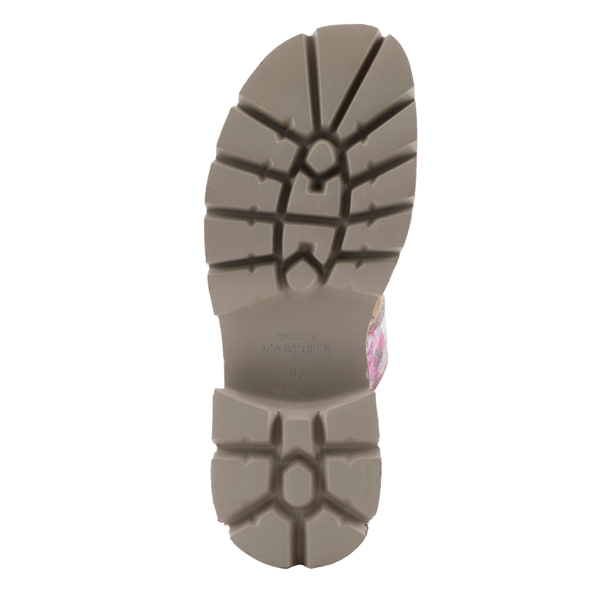 L'Artiste L'ARTISTE MYRINA SANDAL sandal in plum multi with handcrafted leather design