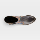 L'Artiste Naima boots in Blue Multi, top view