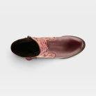 L'Artiste Naima boots in Bordeaux Multi, top view