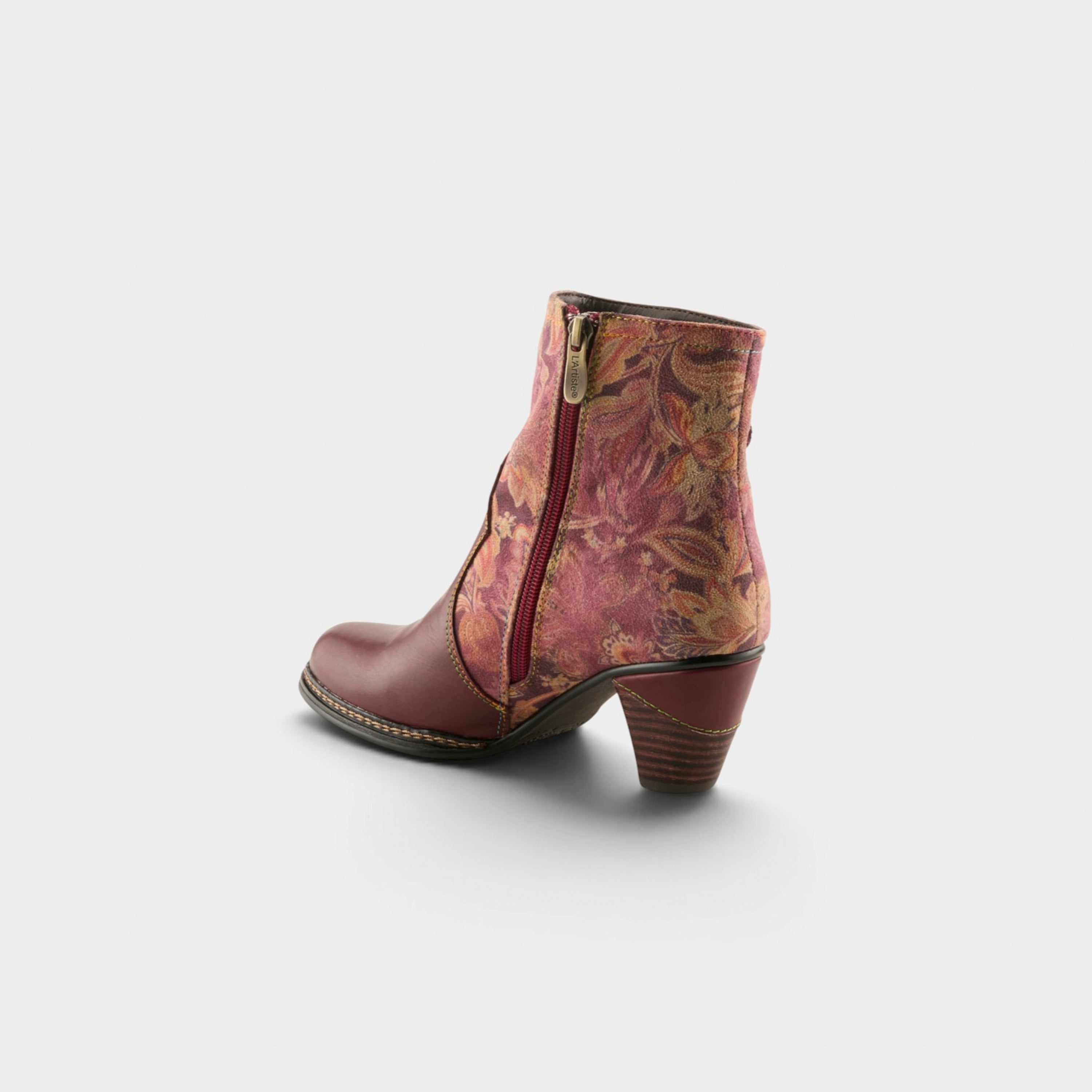 L'Artiste Naima boots in Bordeaux Multi, alternate angle view
