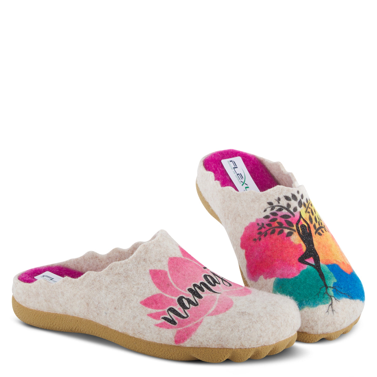 Flexus FLEXUS NAMASTE SLIPPER comfort shoe in sand with flexible sole