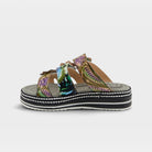 L'Artiste Naomi-Monarch sandals in Olive Multi, side view