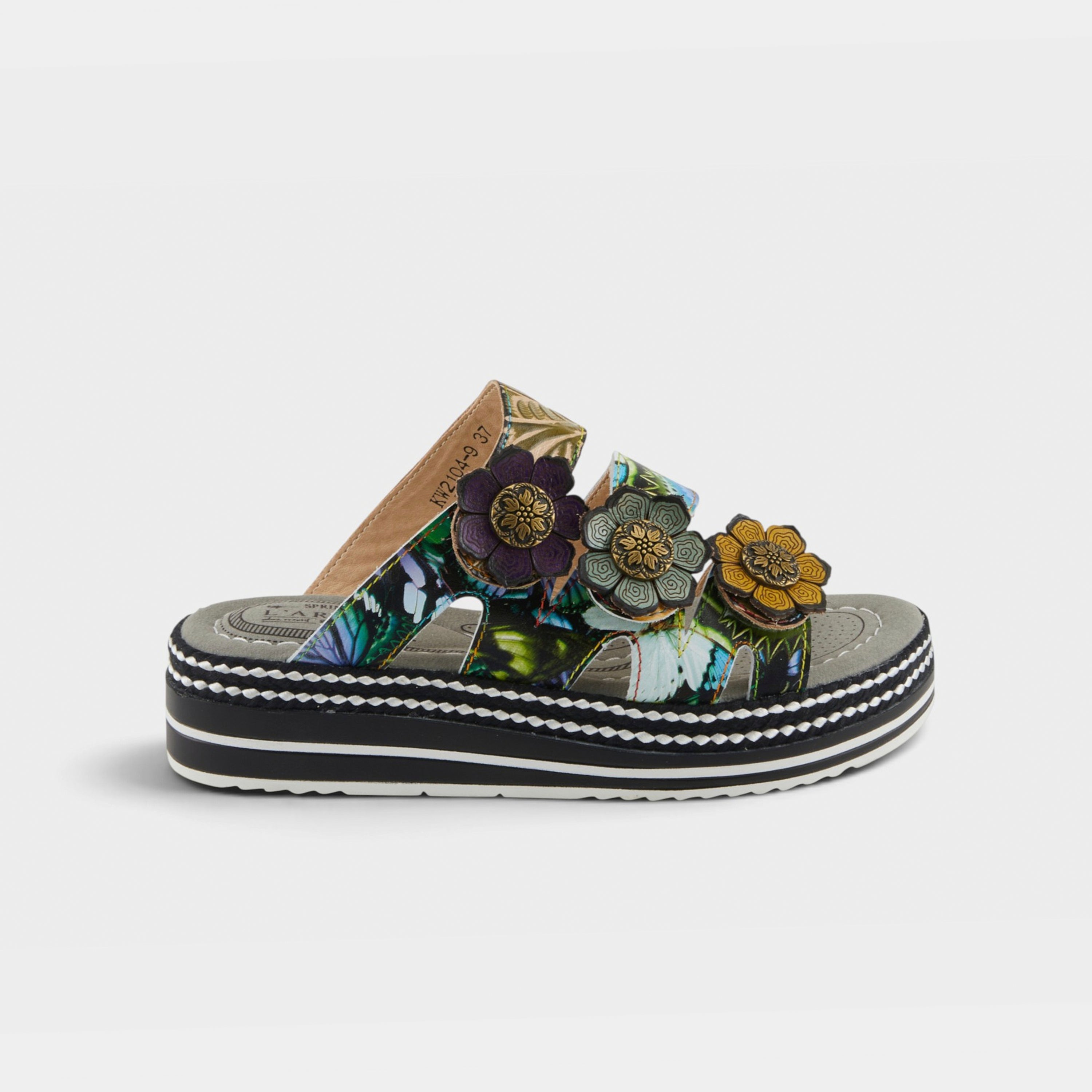 L'Artiste Naomi-Monarch sandals in Olive Multi, hero view
