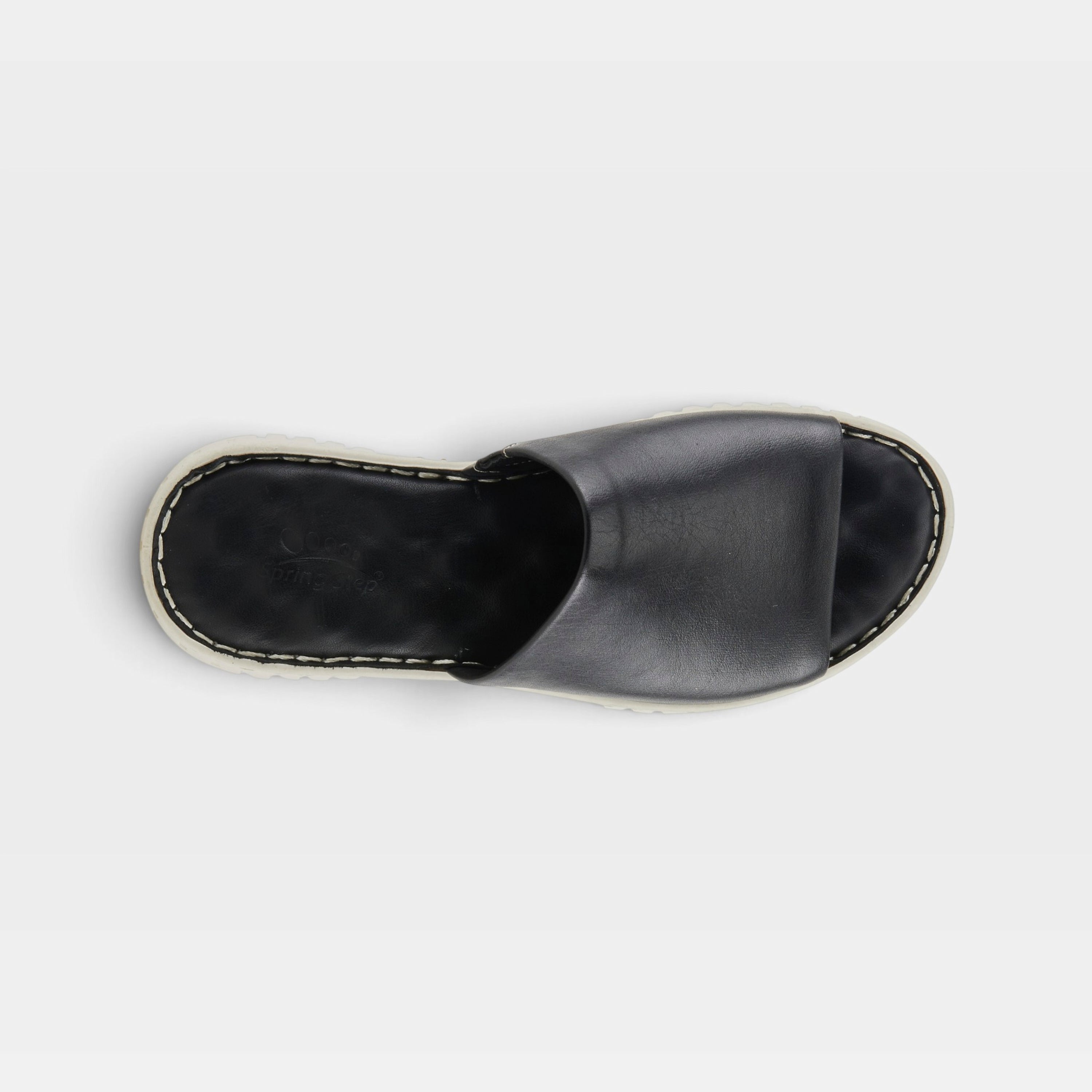 Spring Step Nappa Black Slide Sandal