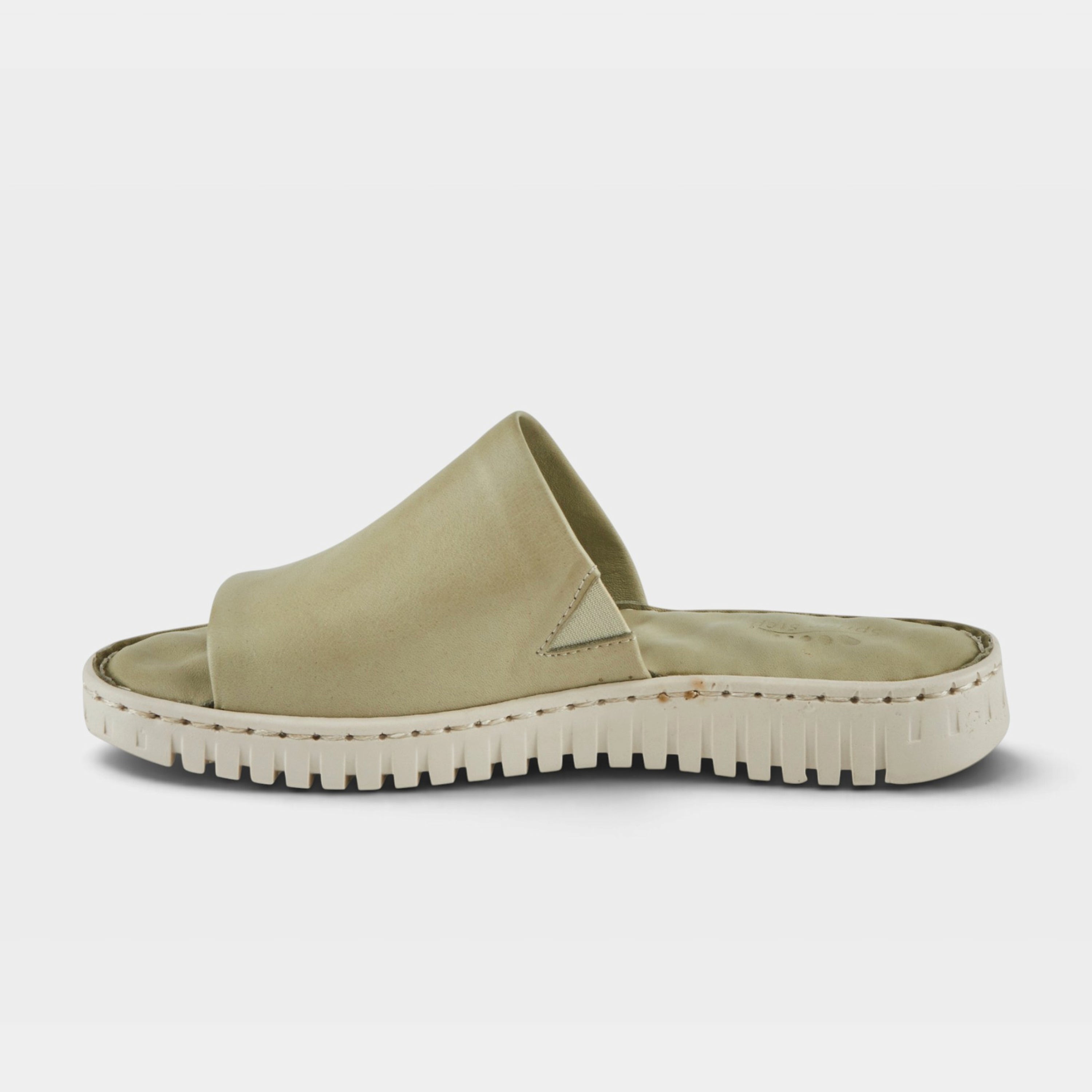 Spring Step Nappa Olive Green Slide Sandal