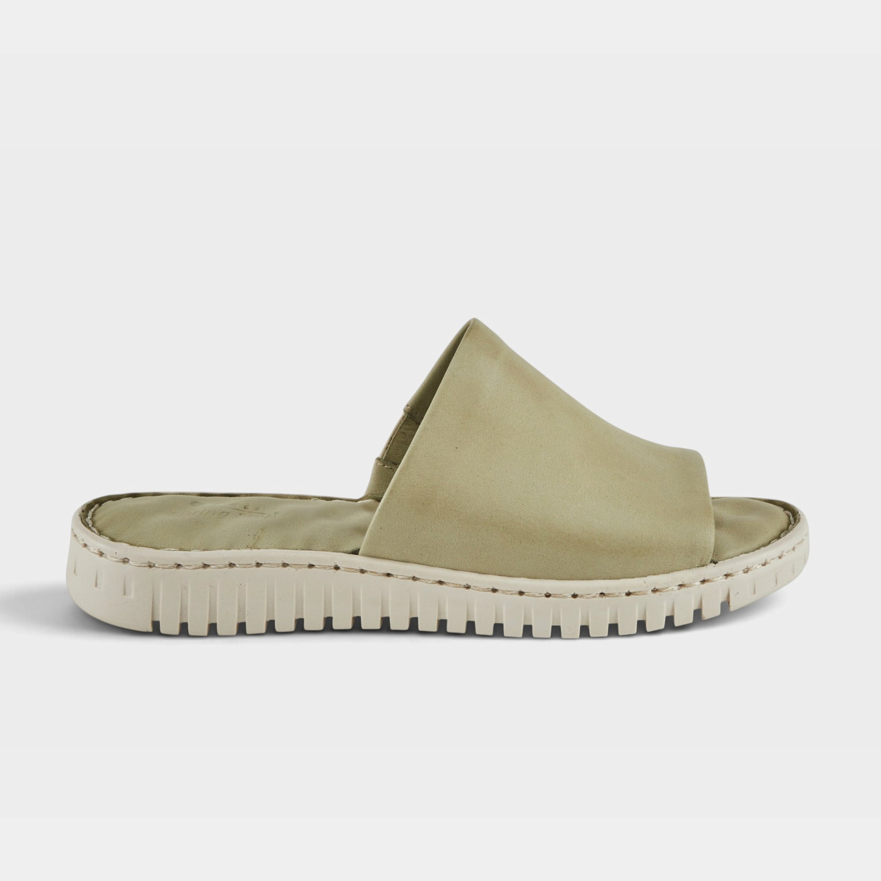 Spring Step Nappa Olive Green Slide Sandal