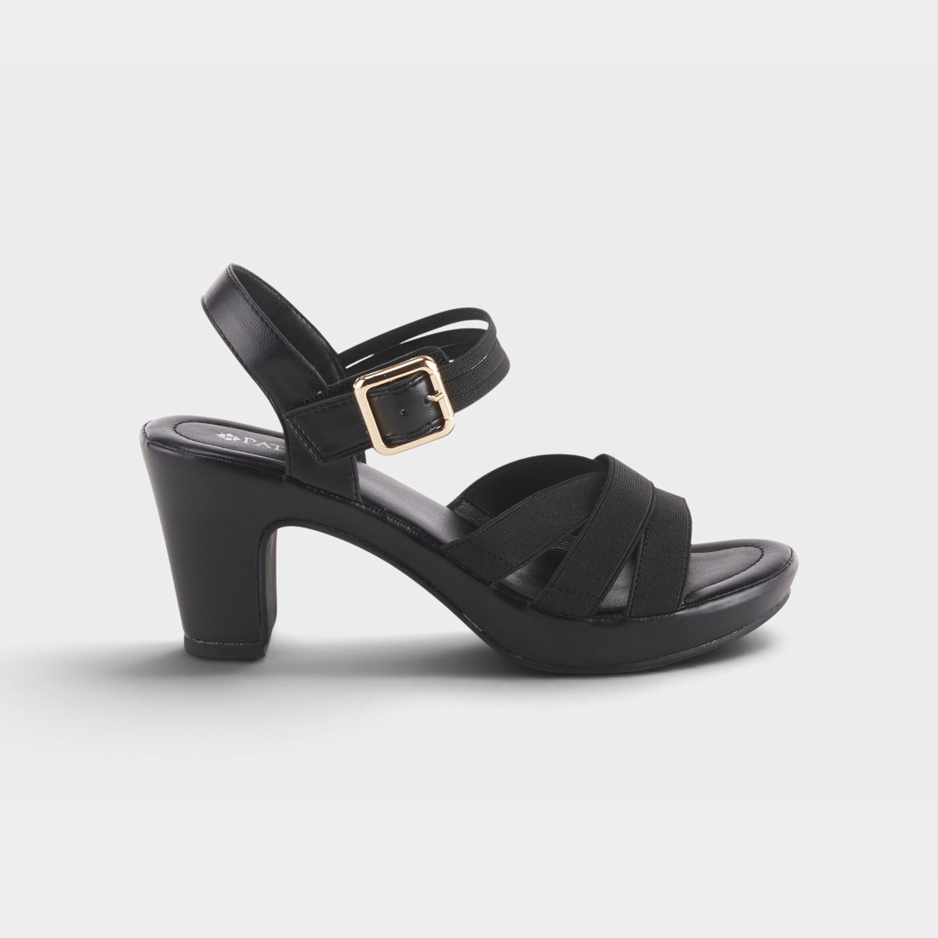 Patrizia Neesa Stretch Black Sandal