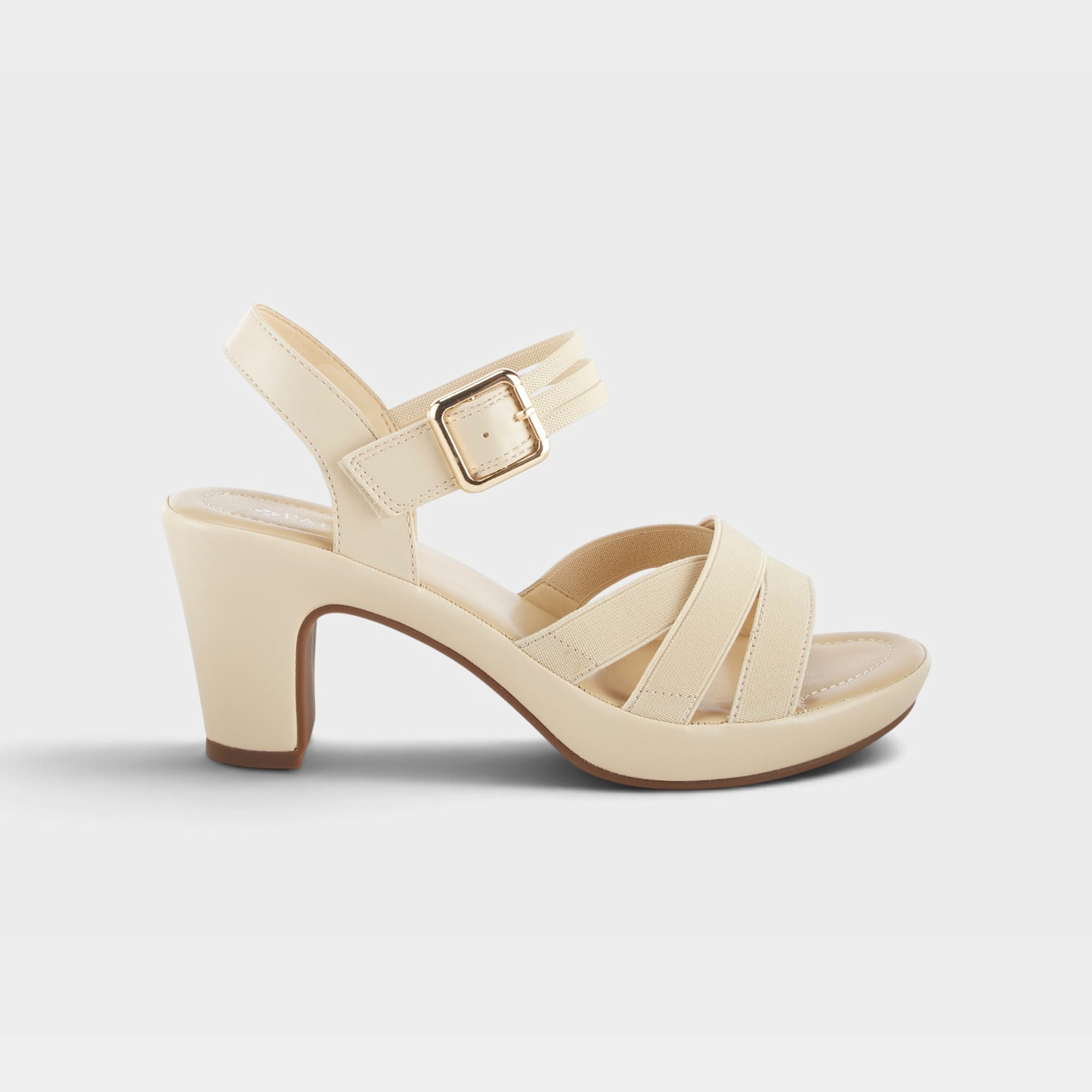 Patrizia Neesa Stretch Beige Sandal