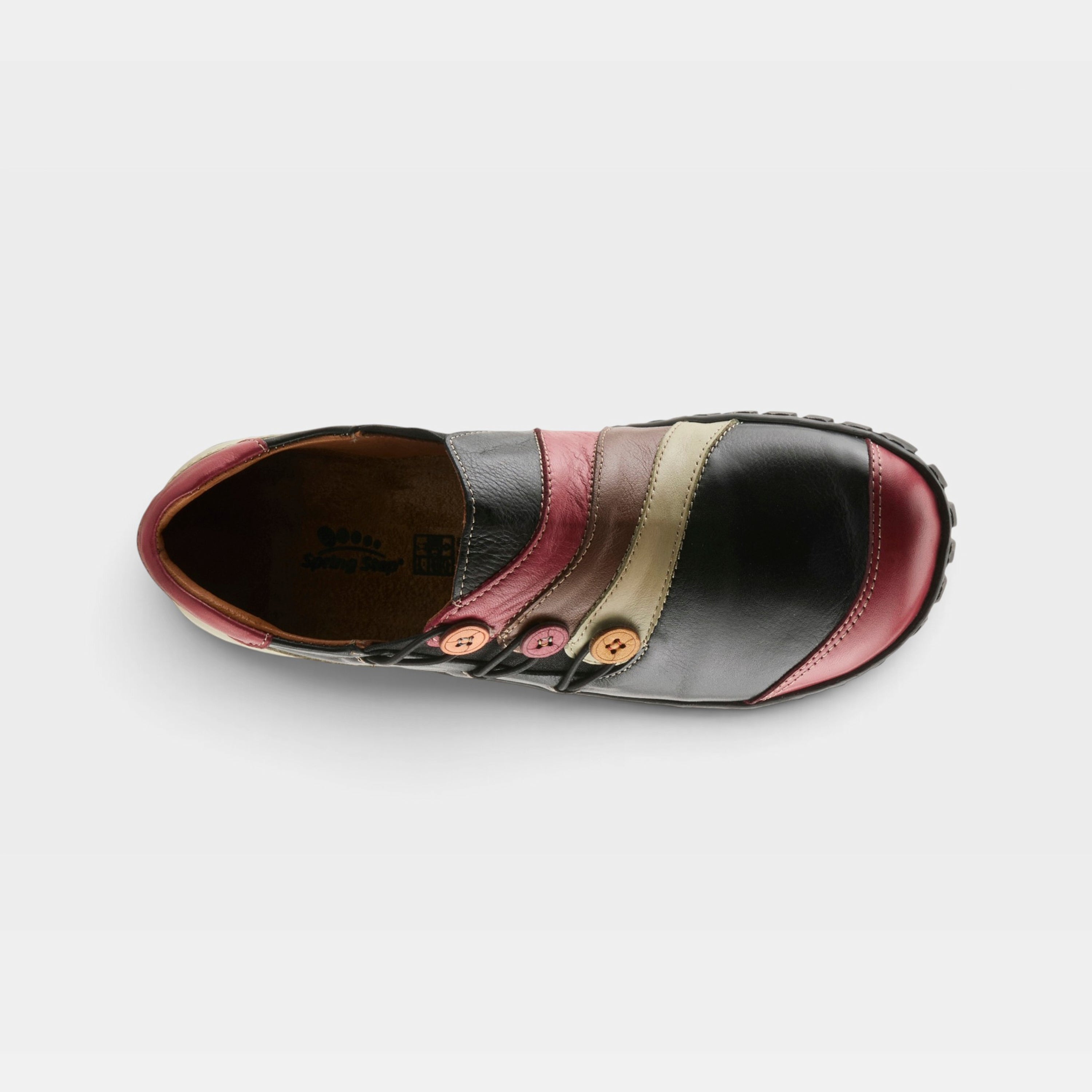 Spring Step Neeta Black Multi Slip-On Shoe