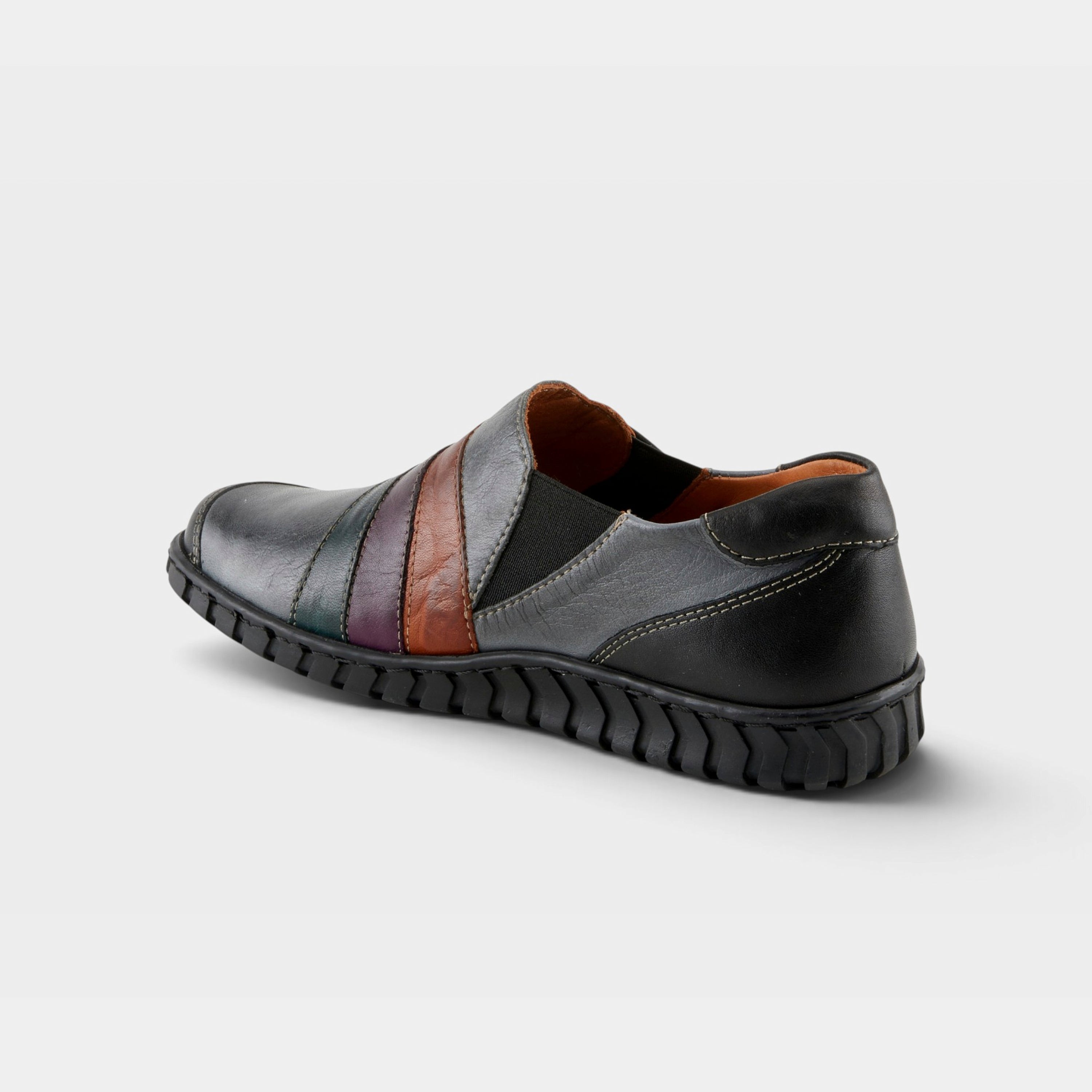 Spring Step Neeta Dark Grey Multi Slip-On Shoe
