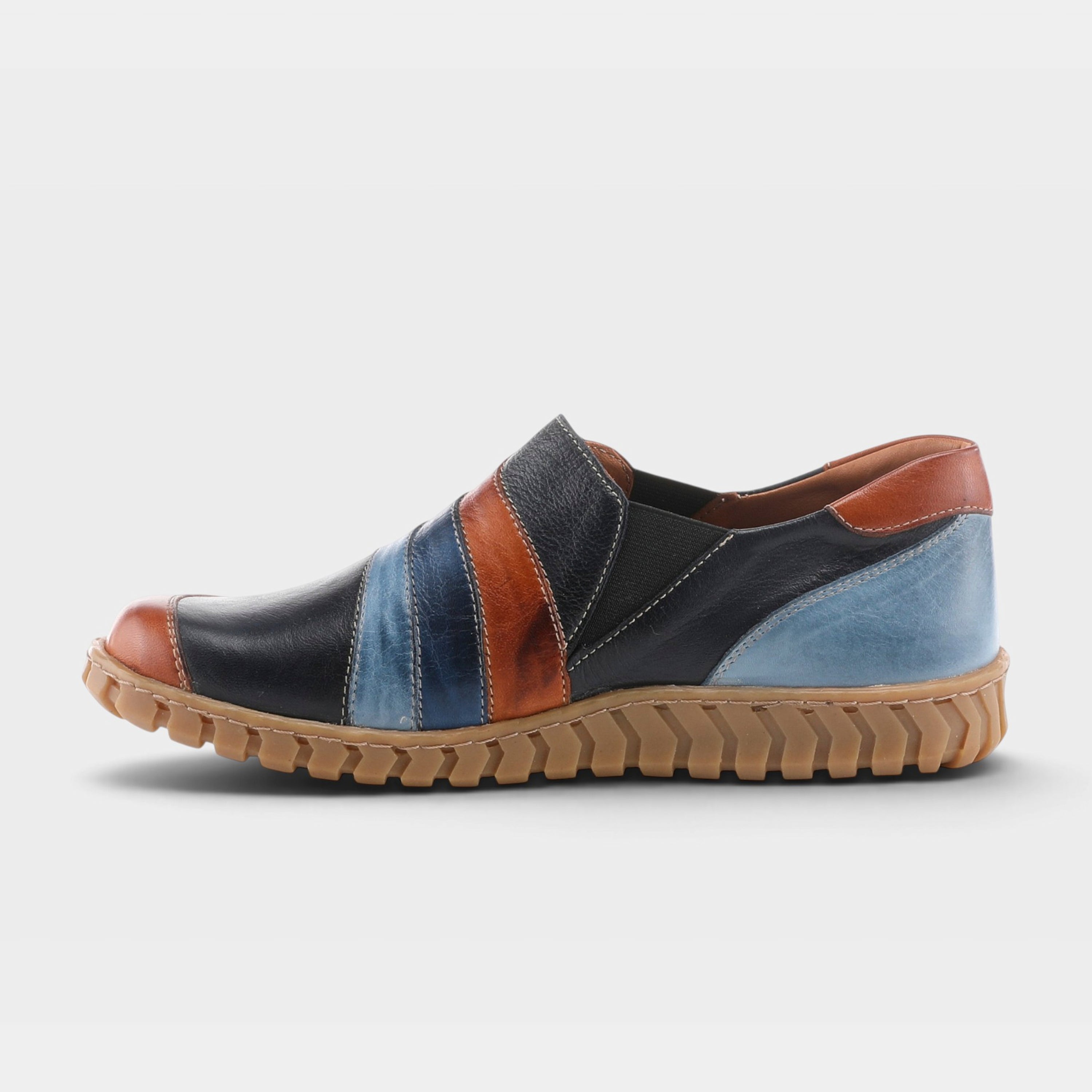 Spring Step Neeta Navy Multi Slip-On Shoe