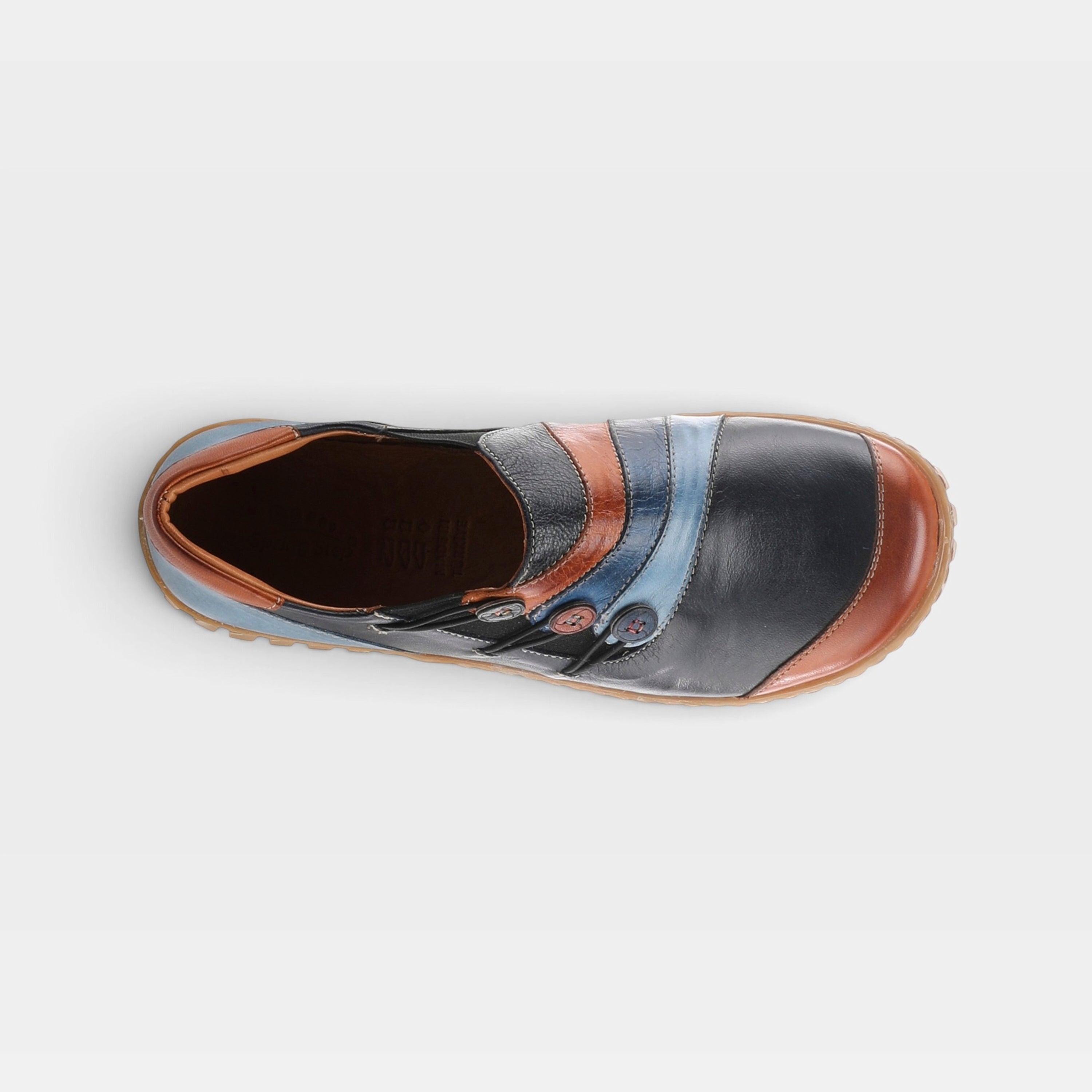 Spring Step Neeta Navy Multi Slip-On Shoe