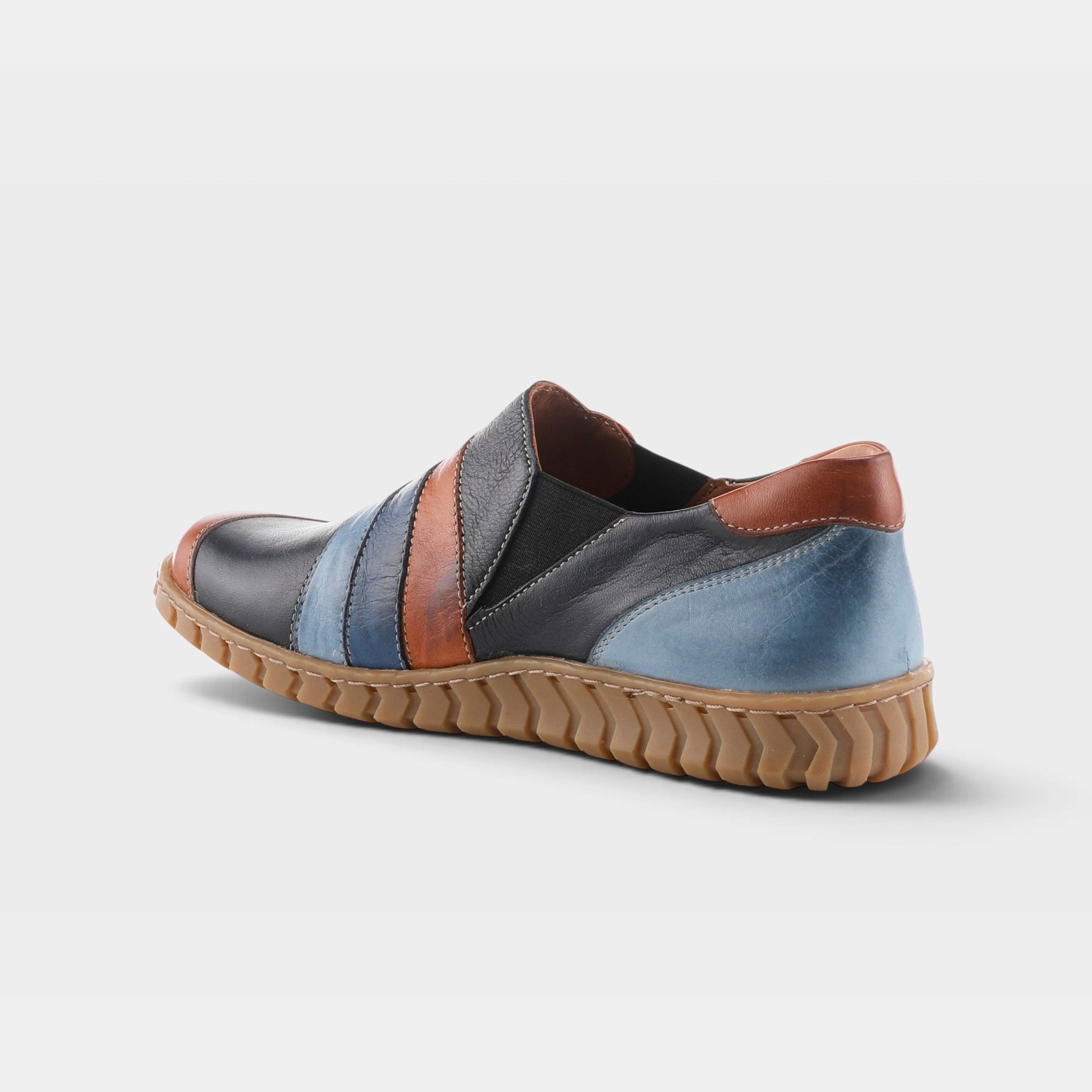 Spring Step Neeta Navy Multi Slip-On Shoe