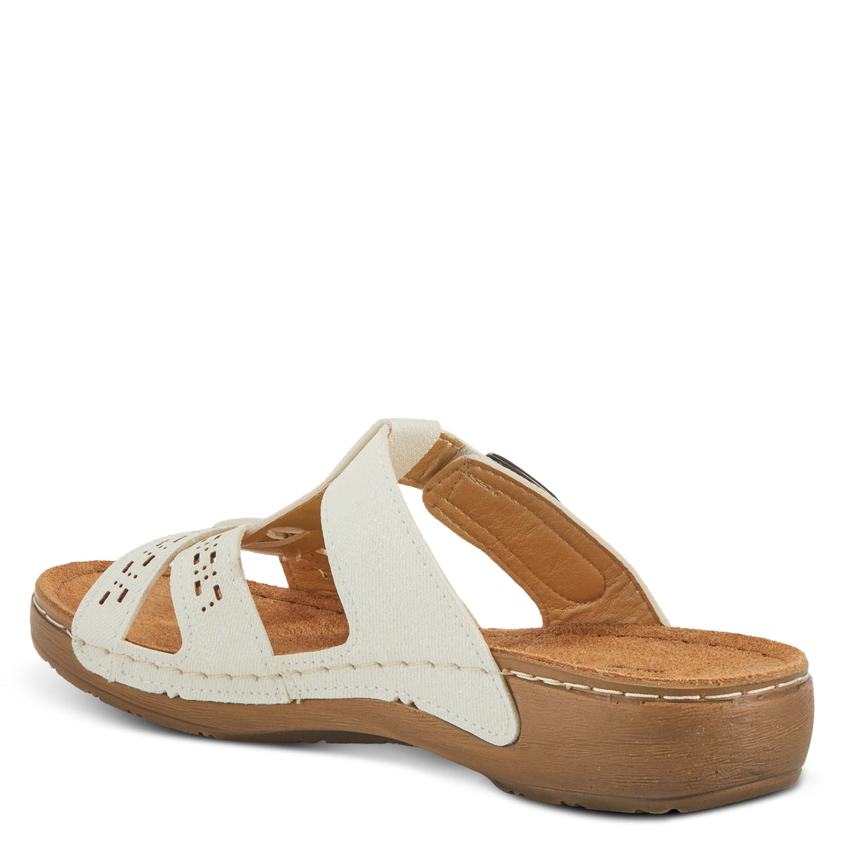 Flexus FLEXUS NERY-JEANS SLIDE SANDAL sandal in white with flexible sole
