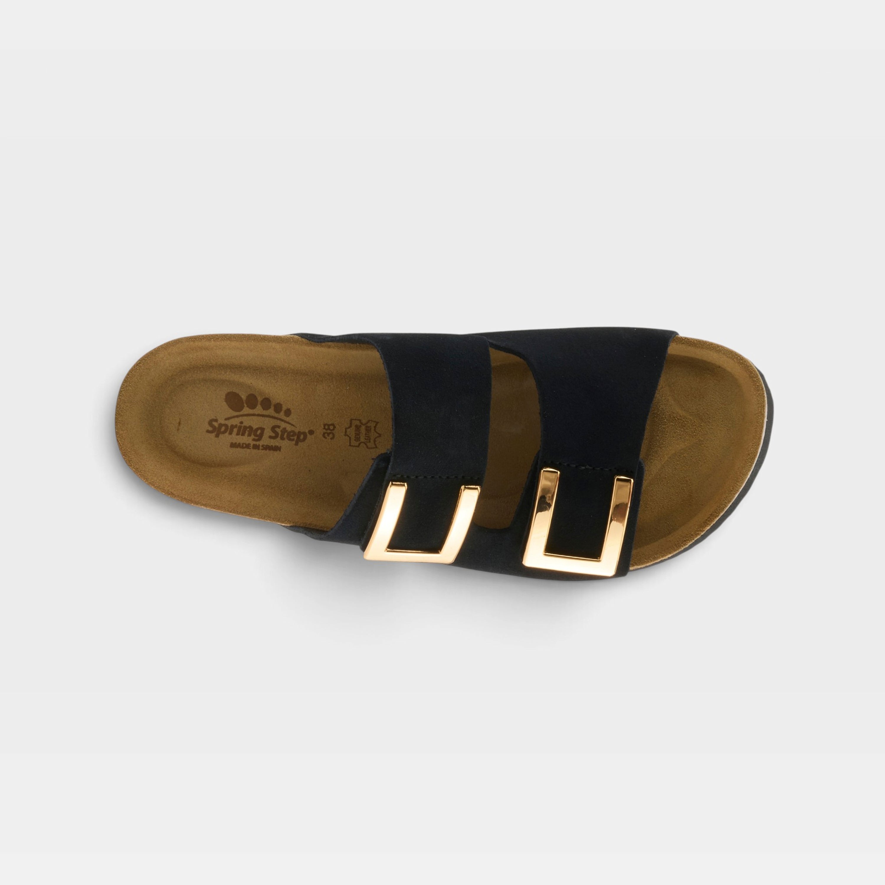 Spring Step Nesconset Black Suede Platform Sandal