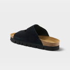 Spring Step Nesconset Black Suede Platform Sandal