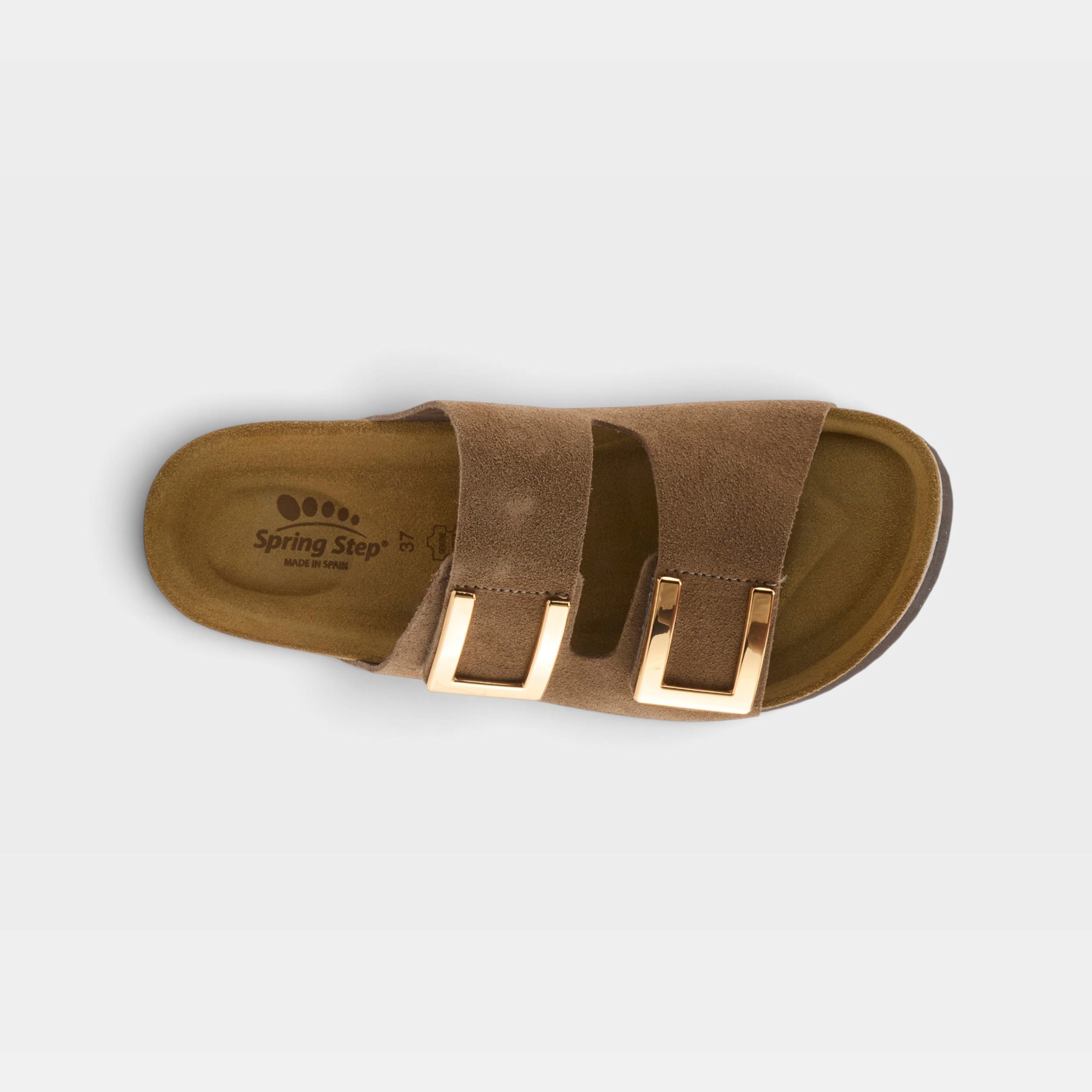 Spring Step Nesconset Tan Suede Platform Sandal