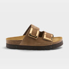 Spring Step Nesconset Tan Suede Platform Sandal