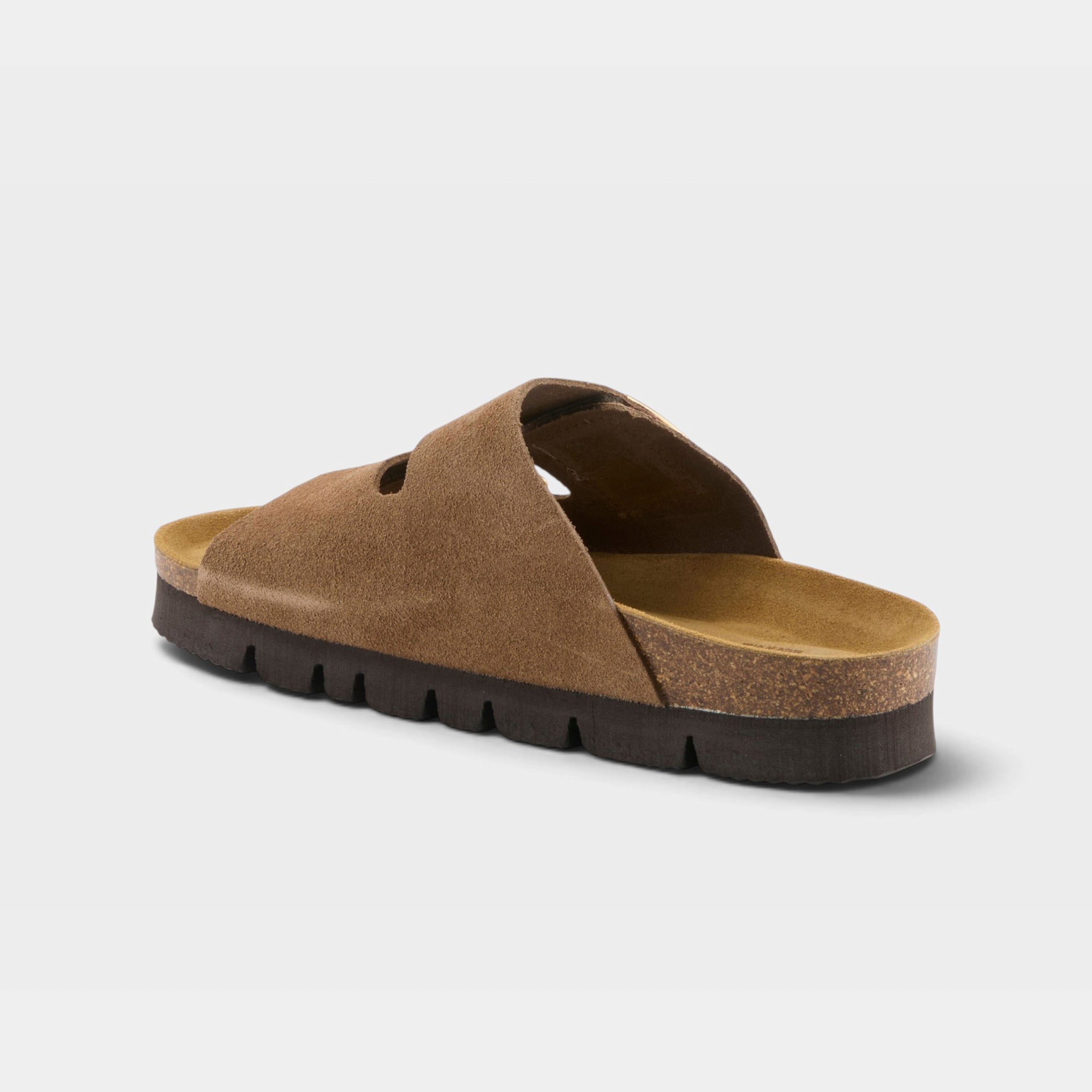 Spring Step Nesconset Tan Suede Platform Sandal