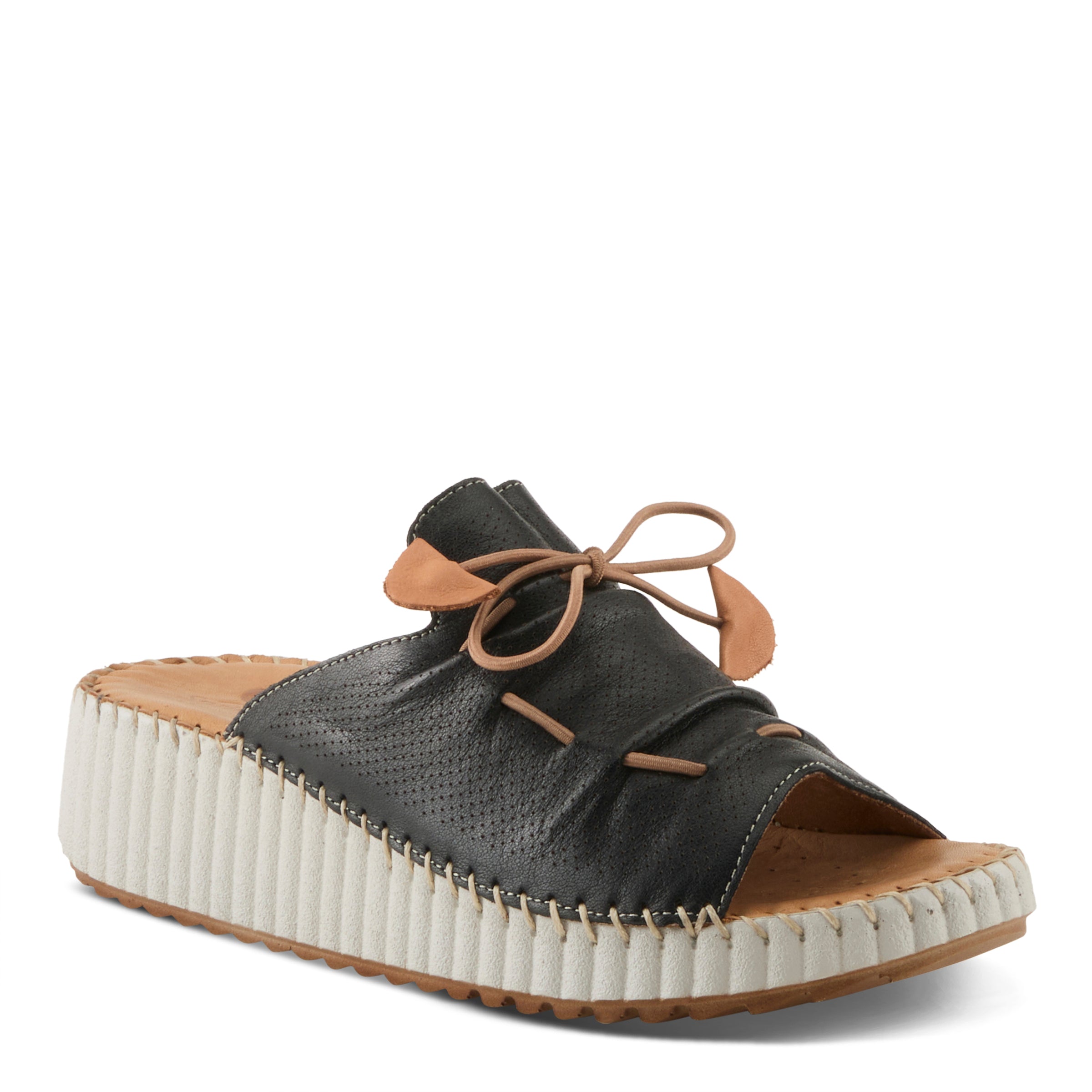 Women's Nevelle slip-on leather Wedge Sandals - Spring Step Shoes