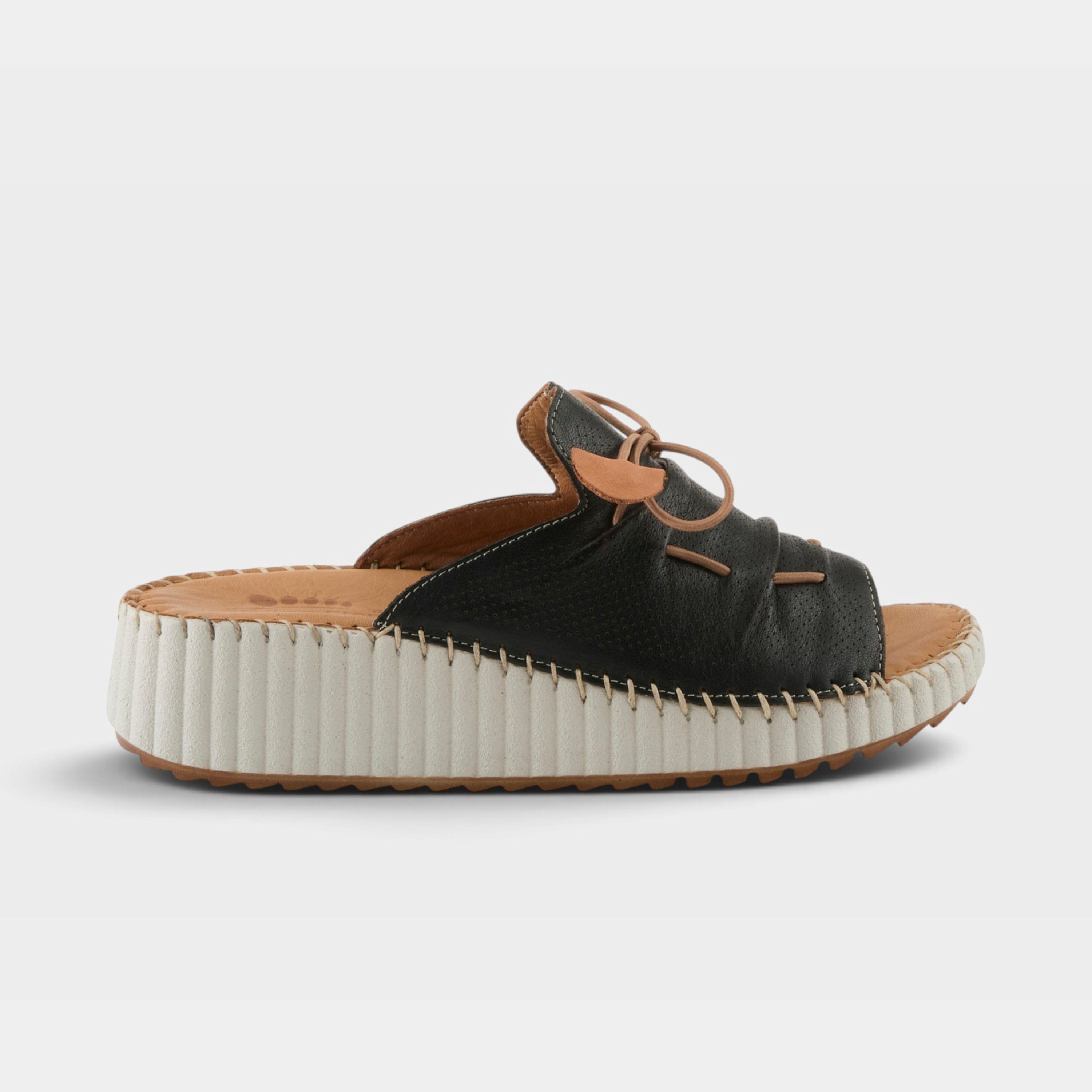 Spring Step Nevelle Black Slide Sandal