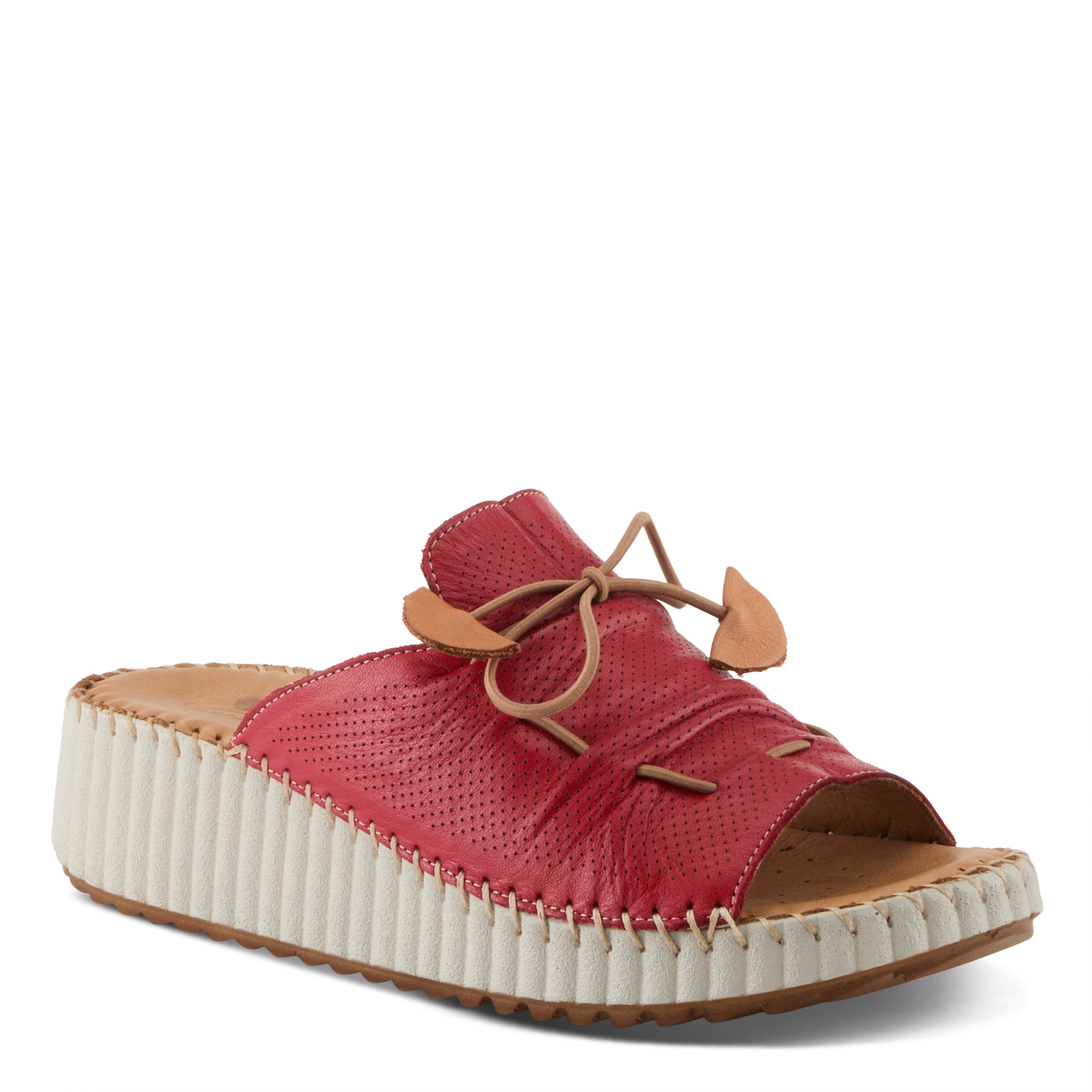 Women's Nevelle slip-on leather Wedge Sandals - Spring Step Shoes