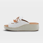 Spring Step Nevelle White Slide Sandal