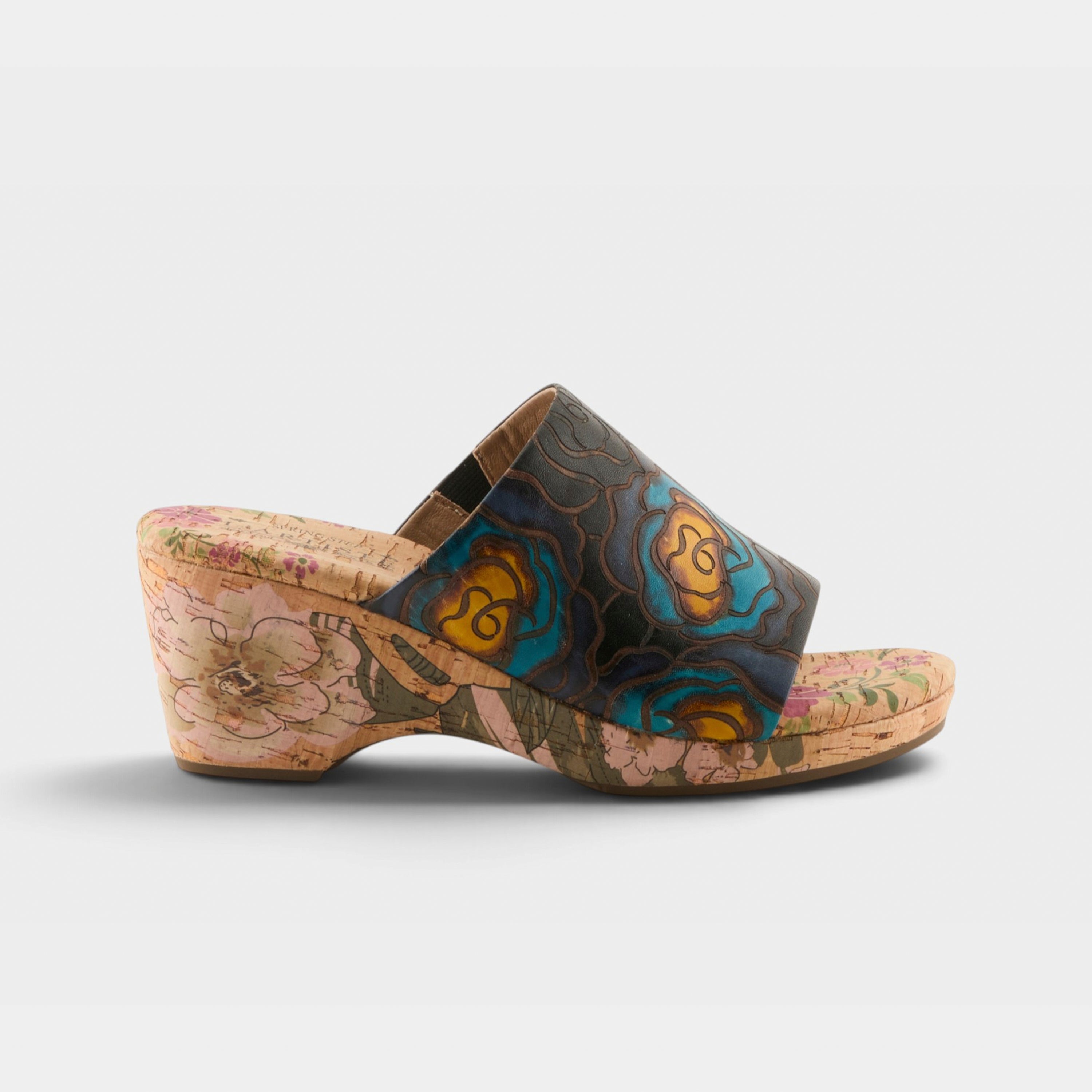 L'Artiste Niceneasy sandals in Black Multi, hero view